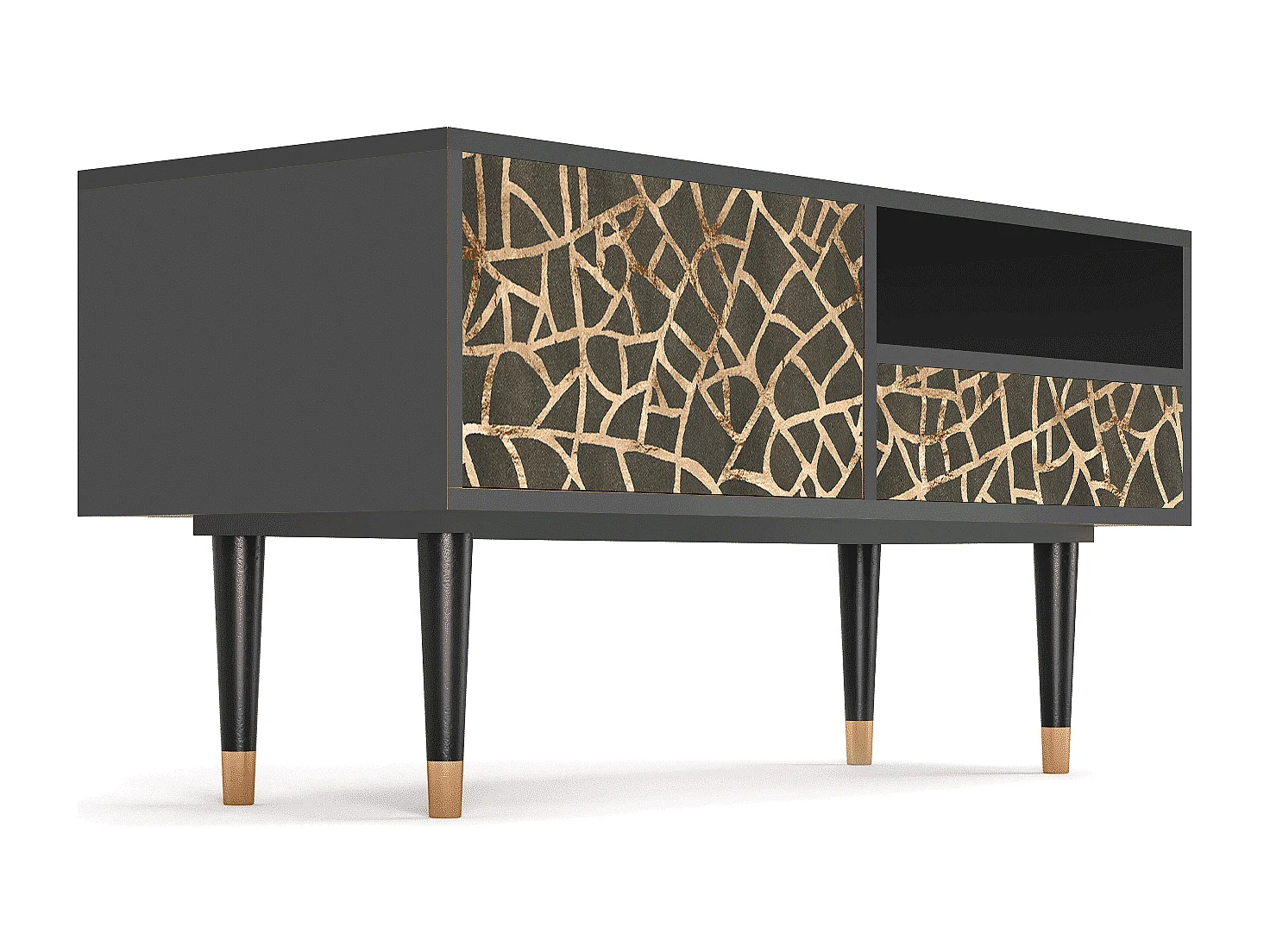 Meuble TV - 115х59х48 cm - T3 - Enlarged Leaf, Anthracite