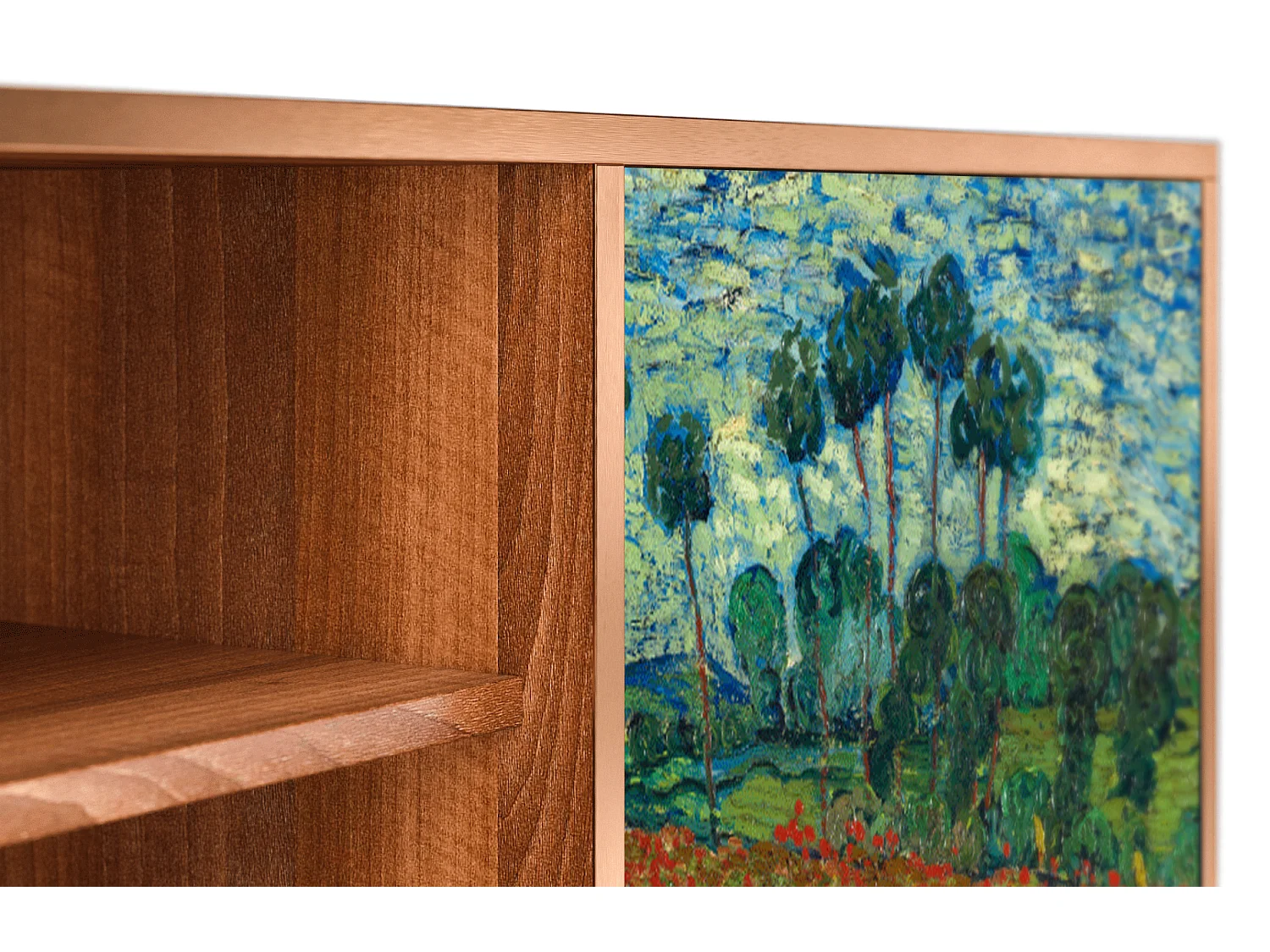 Mobile TV - 170х69х48 cm - T2 - Poppy field by van Gogh, Noce