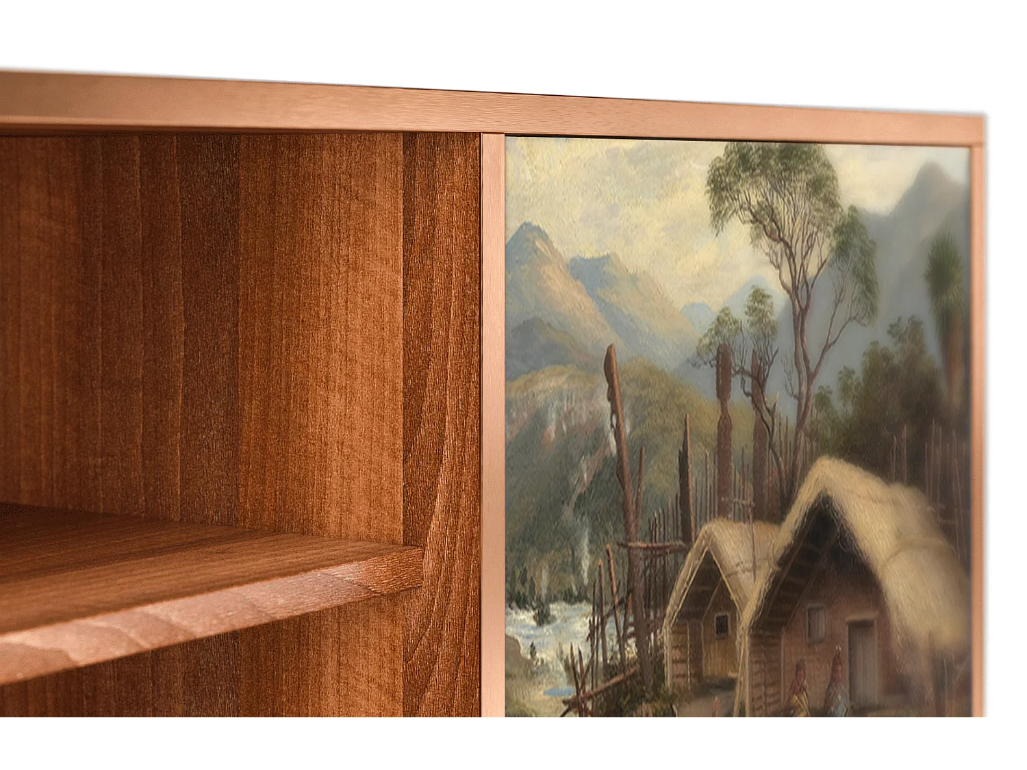 Mueble de TV - 170х69х48 cm - T2 - View Across the Plains , Nogueira