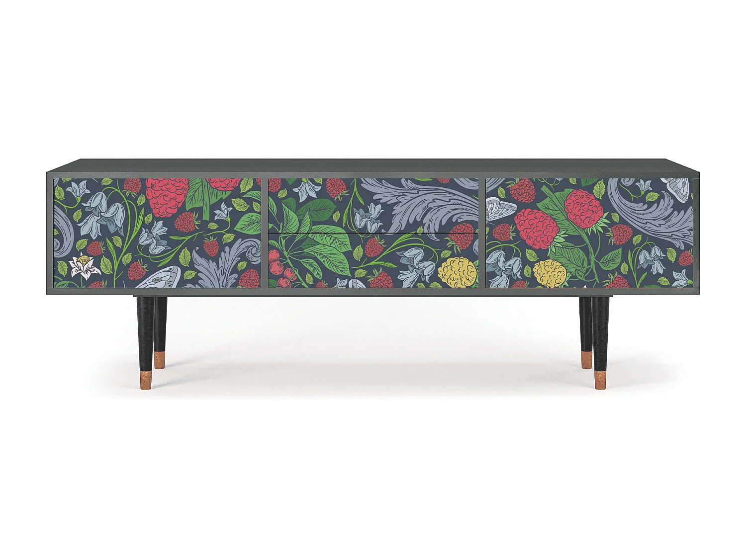 TV-meubel - 170х59х48 cm - T4 - Summer Berries, Antraciet