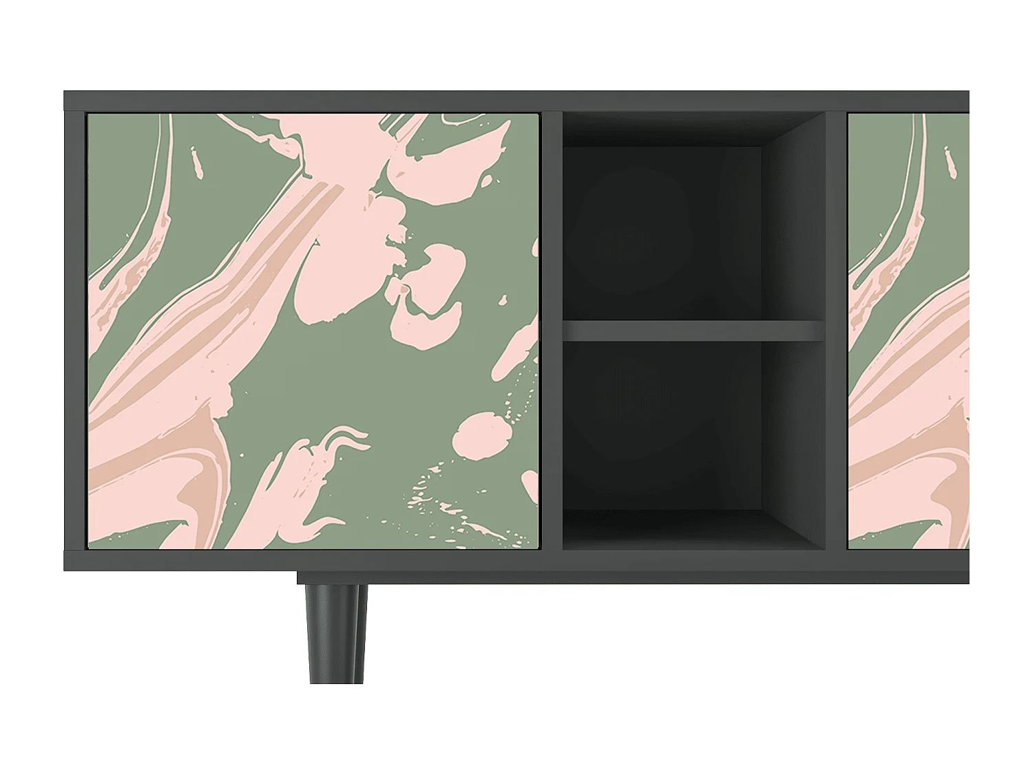 TV-Möbel - 150х69х41 cm - T5 - Aquarelle, Anthrazit