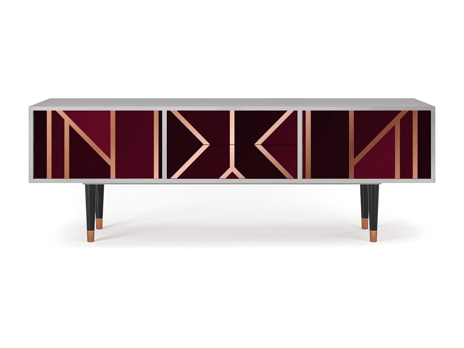 Mueble de TV - 170х59х48 cm - T4 - Burgundy Jewelery, Cinza