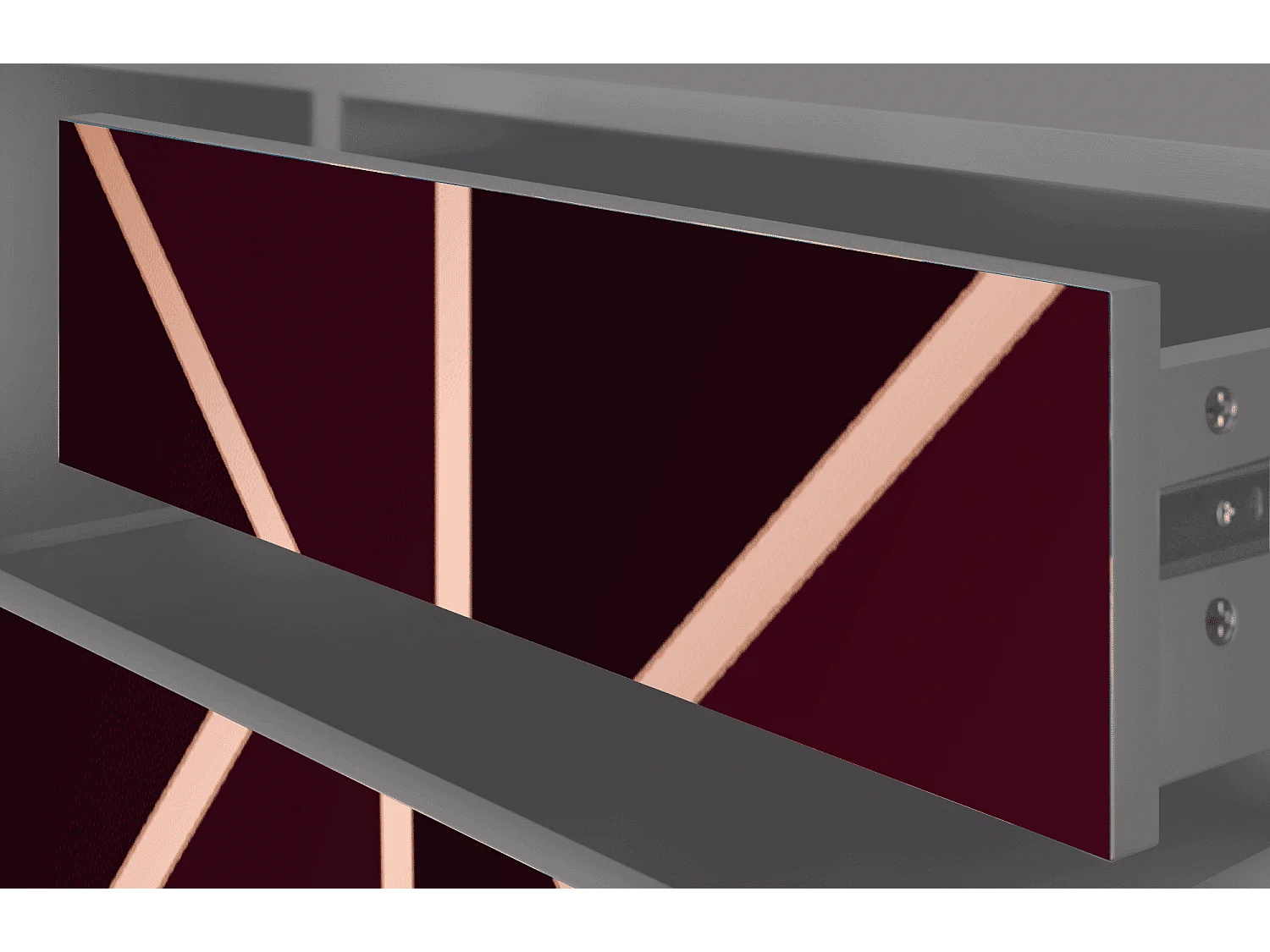 Mobile TV - 170х59х48 cm - T4 - Burgundy Jewelery, Grigio