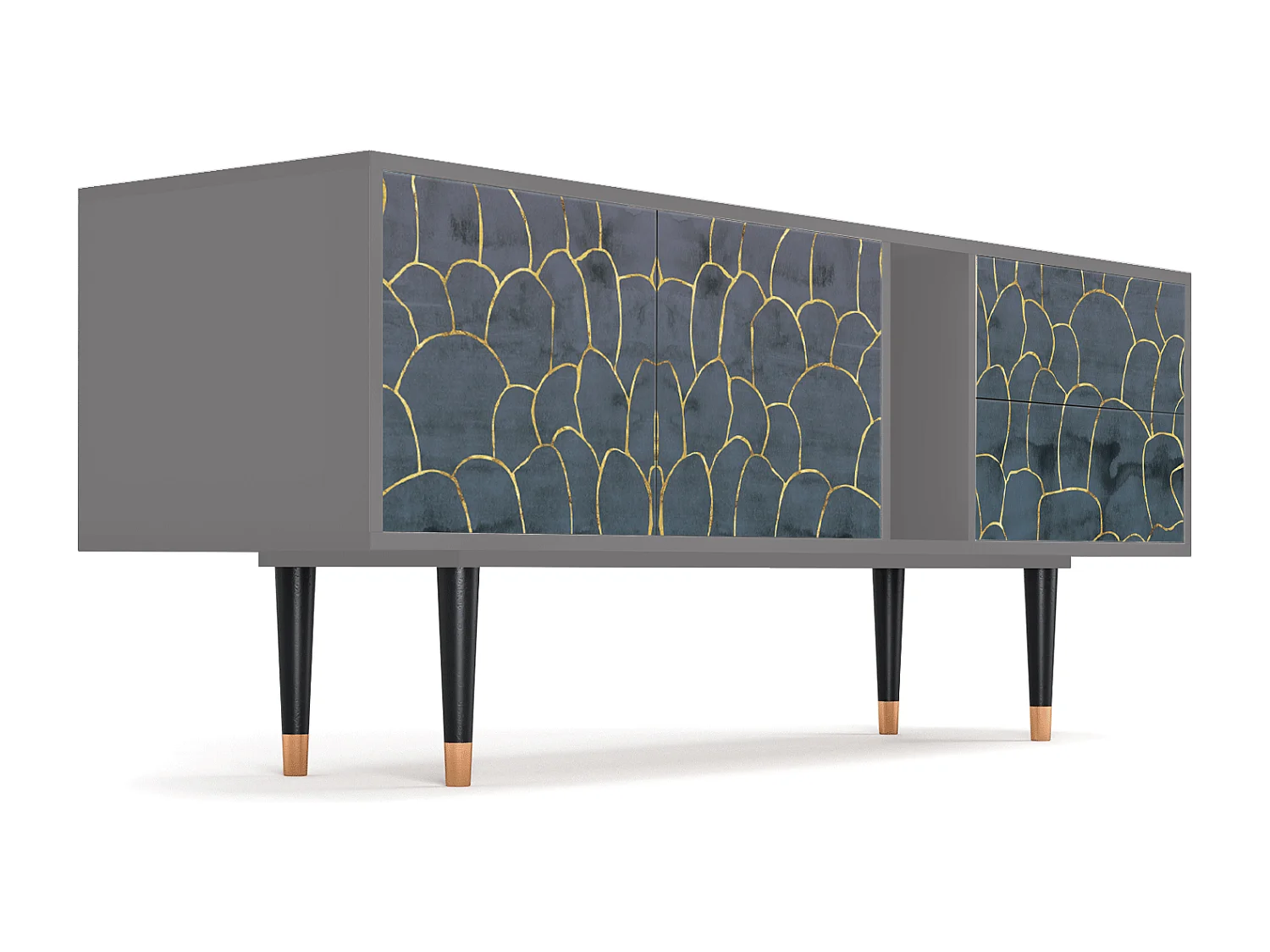 Mueble de TV - 170х69х48 cm - T1 - Blue Lagoon, Cinza