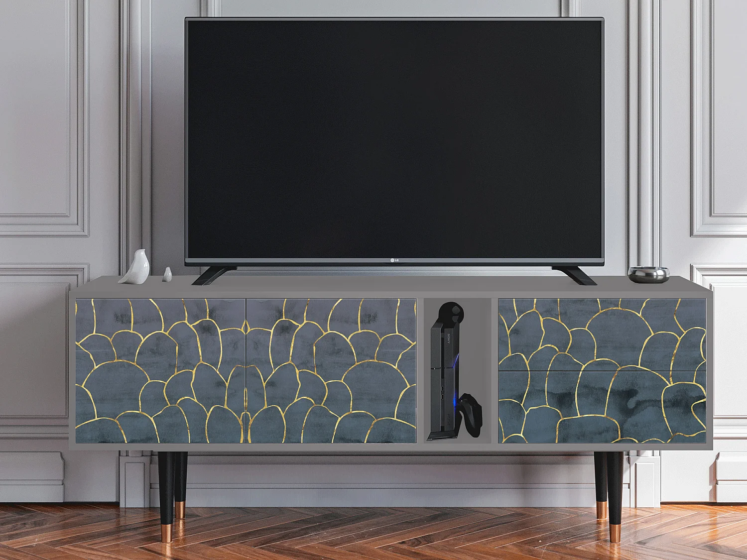 Mobile TV - 170х69х48 cm - T1 - Blue Lagoon, Grigio