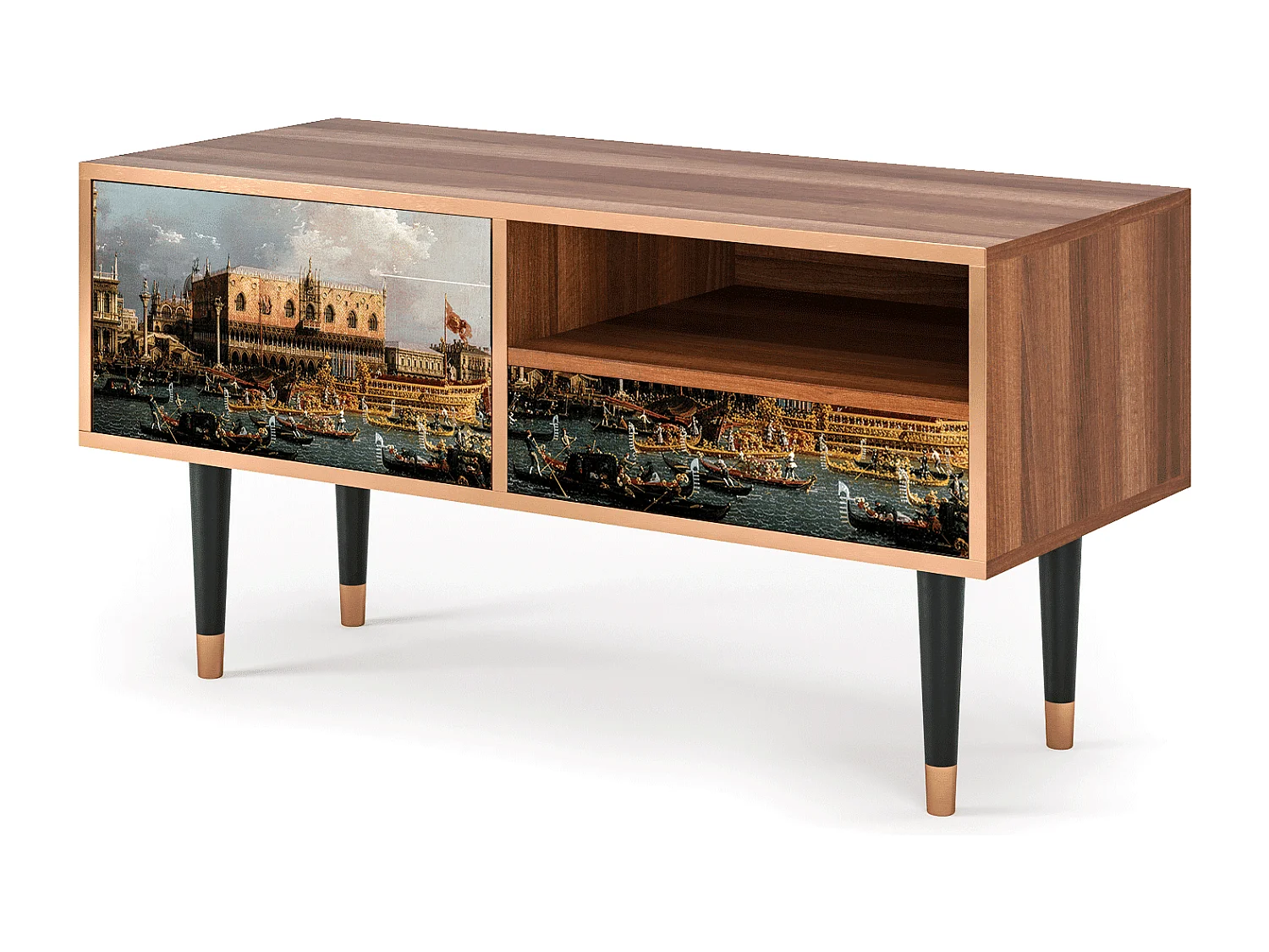 Meuble TV - 115х59х48 cm - T3 - The Bucintoro, Noyer