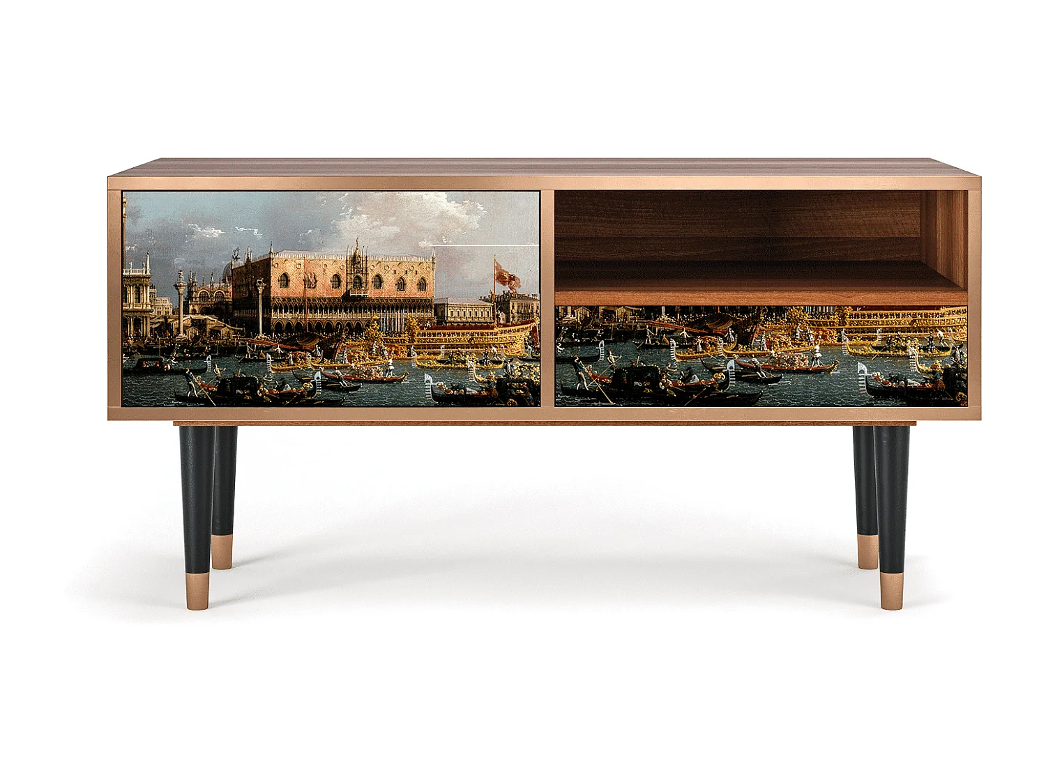 Meuble TV - 115х59х48 cm - T3 - The Bucintoro, Noyer