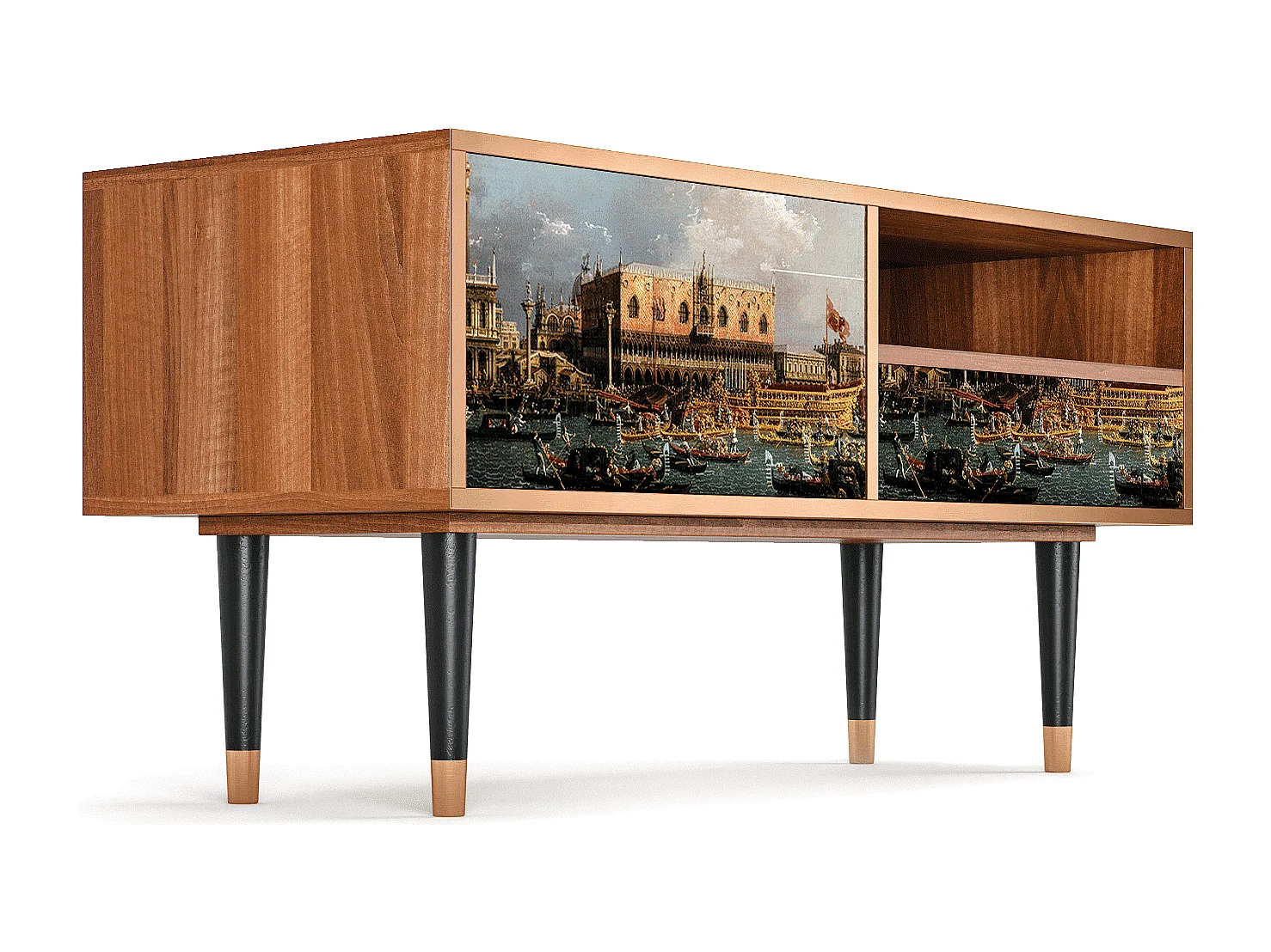 Meuble TV - 115х59х48 cm - T3 - The Bucintoro, Noyer