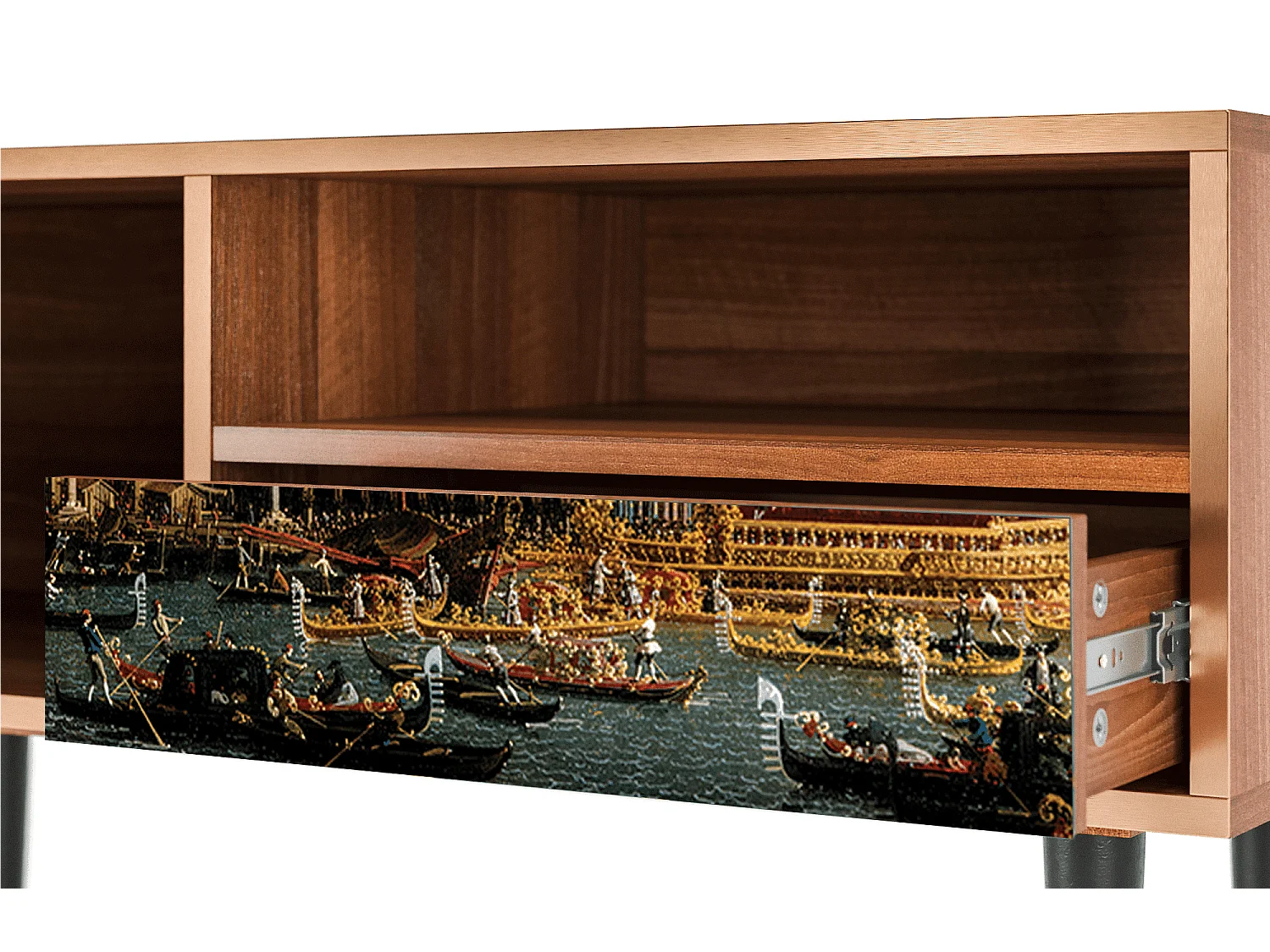 Meuble TV - 115х59х48 cm - T3 - The Bucintoro, Noyer