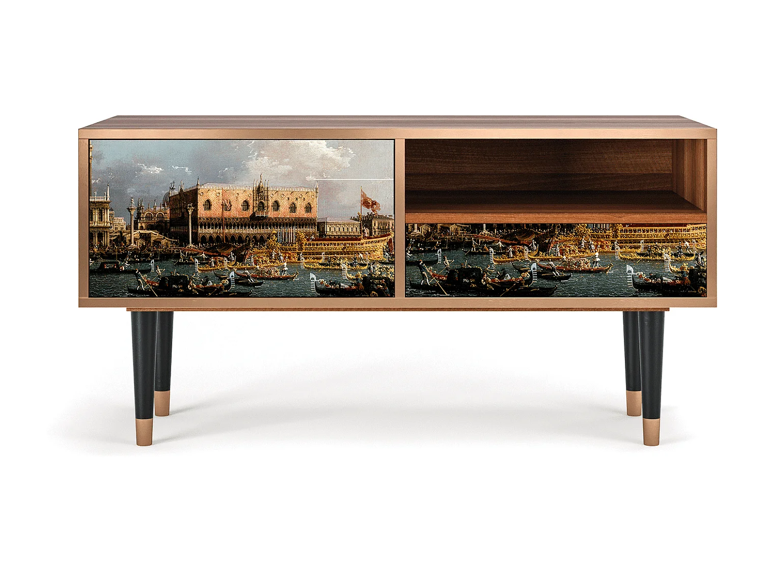 Meuble TV - 115х59х48 cm - T3 - The Bucintoro, Noyer