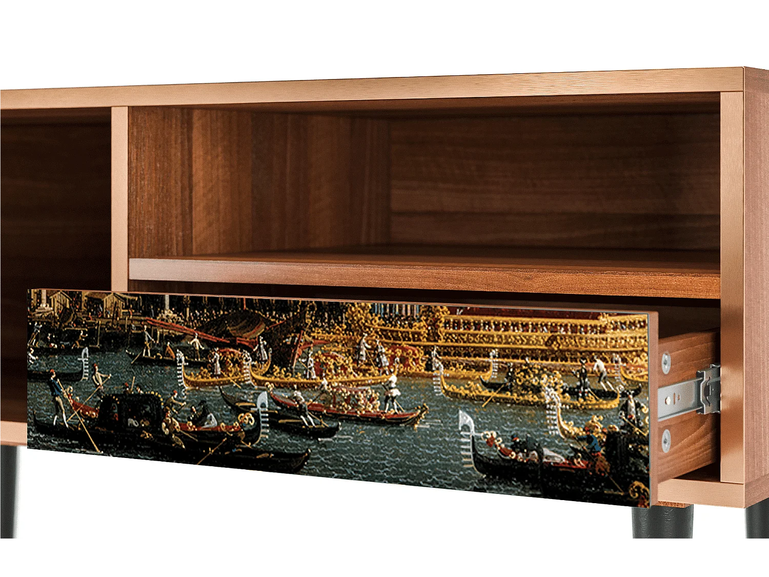 Meuble TV - 115х59х48 cm - T3 - The Bucintoro, Noyer