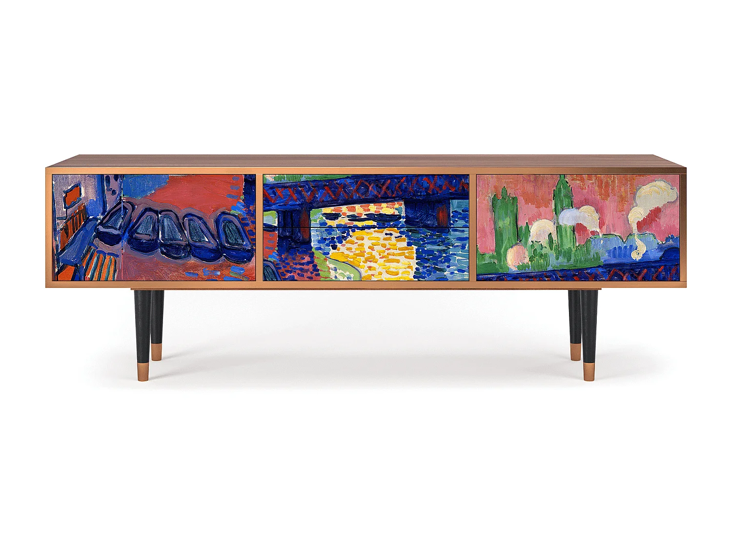 TV-Möbel - 170х59х48 cm - T4 - Charing Cross Bridge, Walnuss