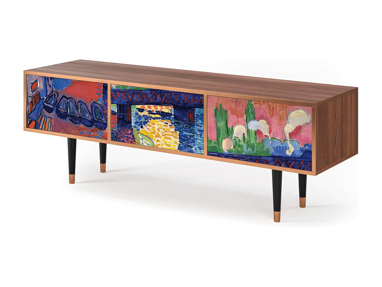 Meuble TV - 170х59х48 cm - T4 - Charing Cross Bridge, Noyer