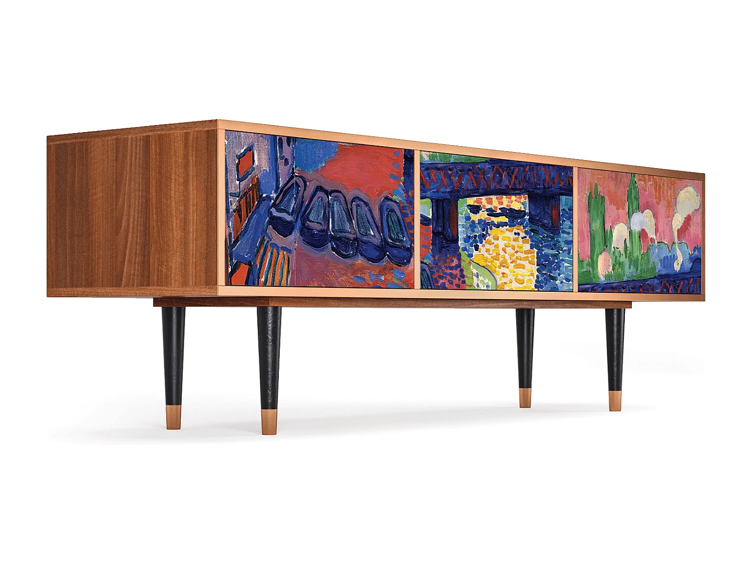 Meuble TV - 170х59х48 cm - T4 - Charing Cross Bridge, Noyer