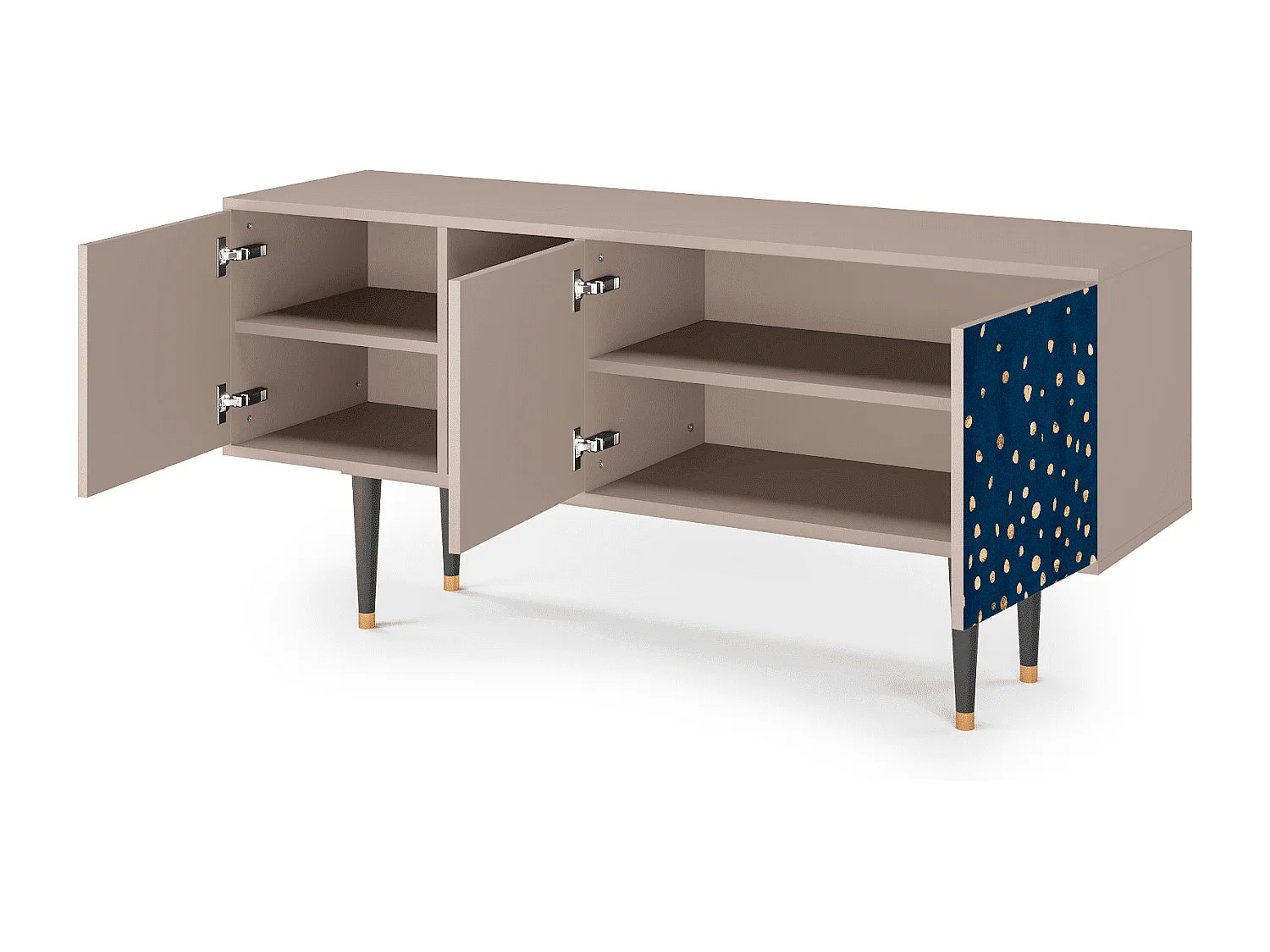 Mueble de TV - 150х69х41 cm - T5 - Night Skies, Latte