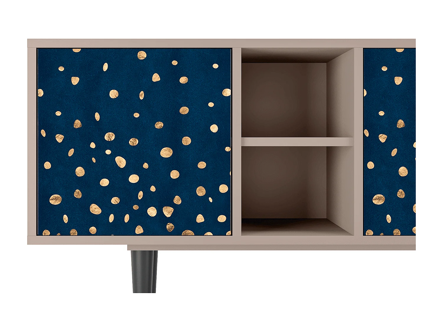 Szafka RTV - 150х69х41 cm - T5 - Night Skies, Latte