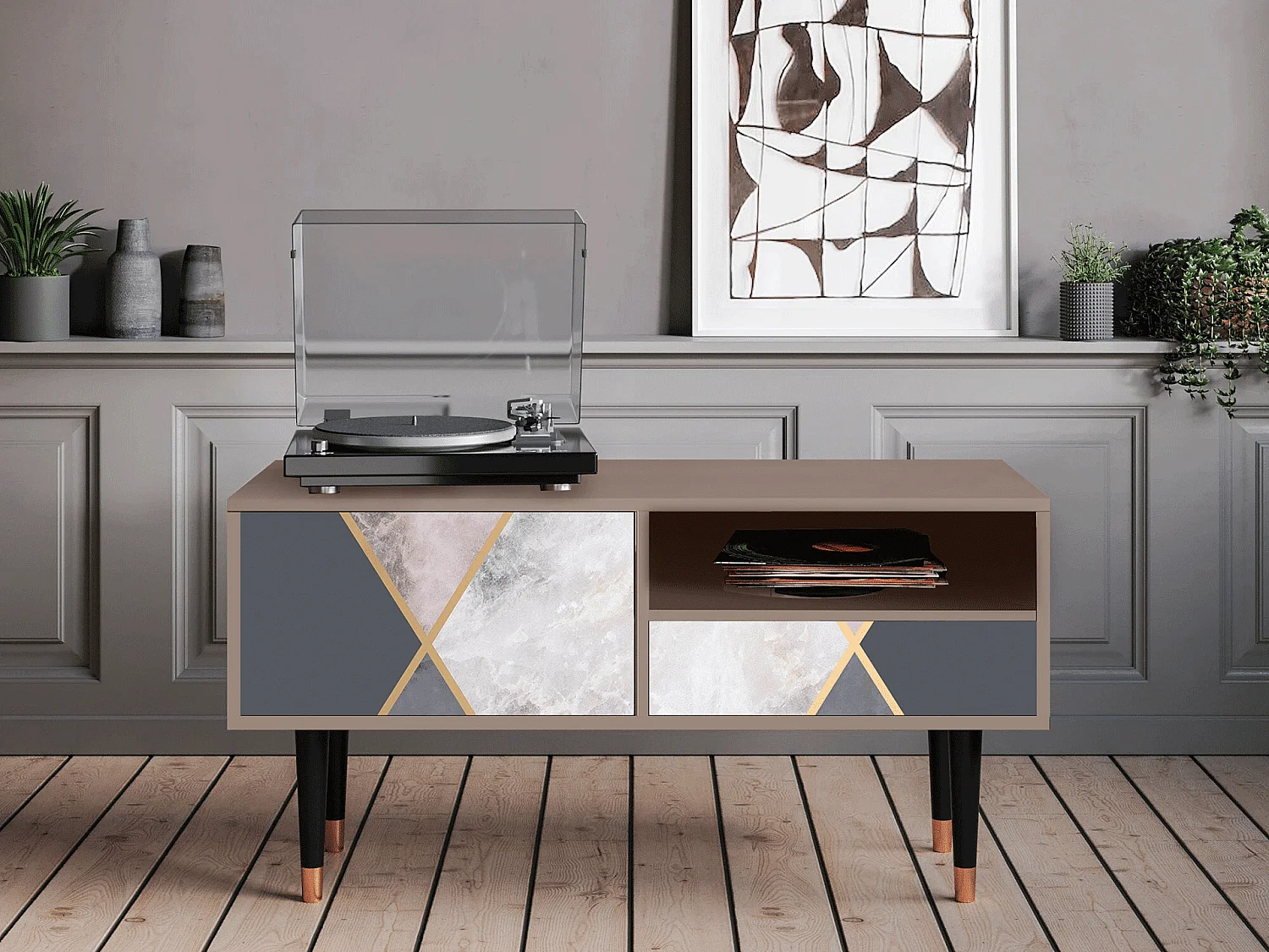 Meuble TV - 115х59х48 cm - T3 - Ideal Harmony, Latte