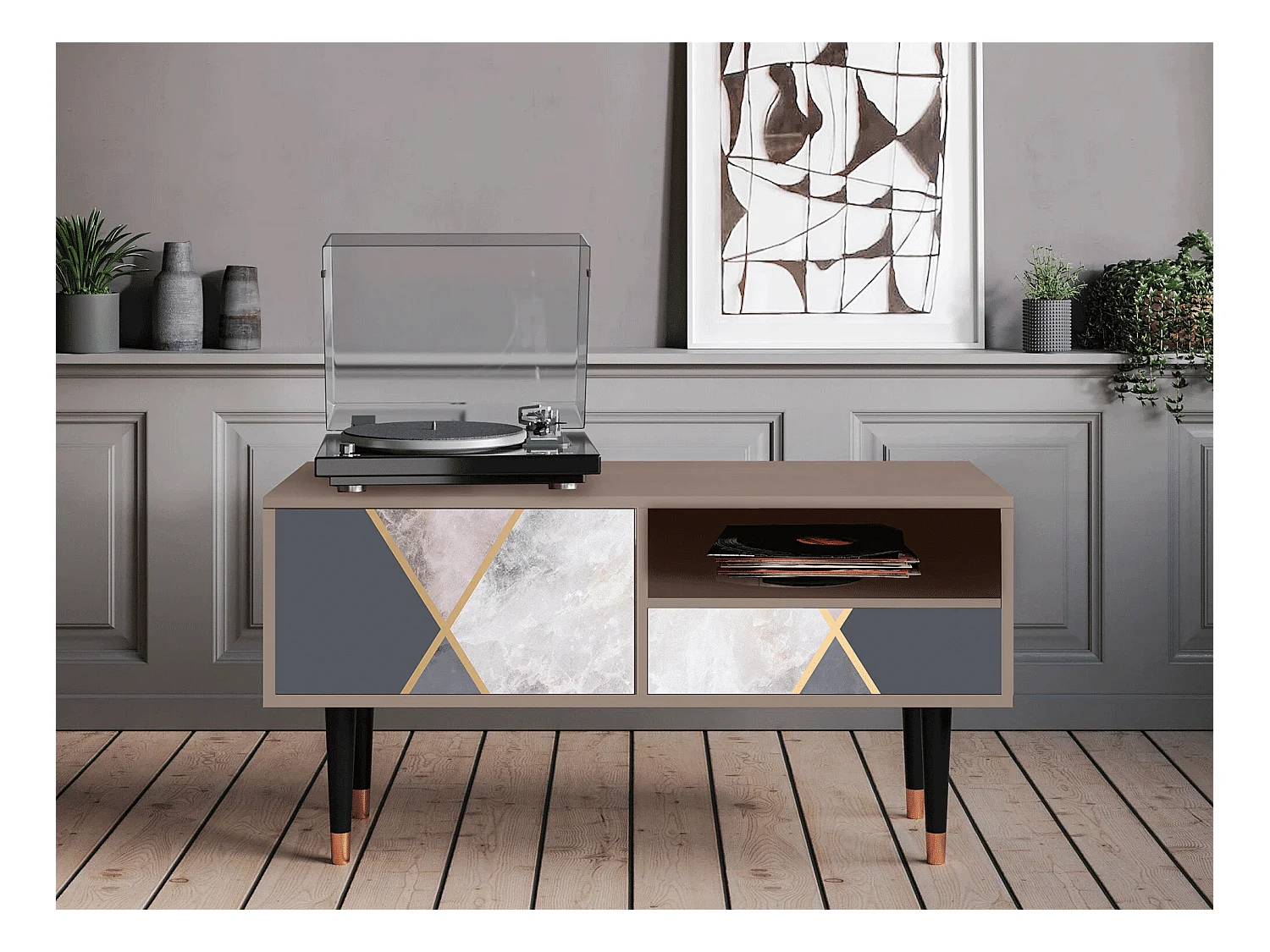 Meuble TV - 115х59х48 cm - T3 - Ideal Harmony, Latte