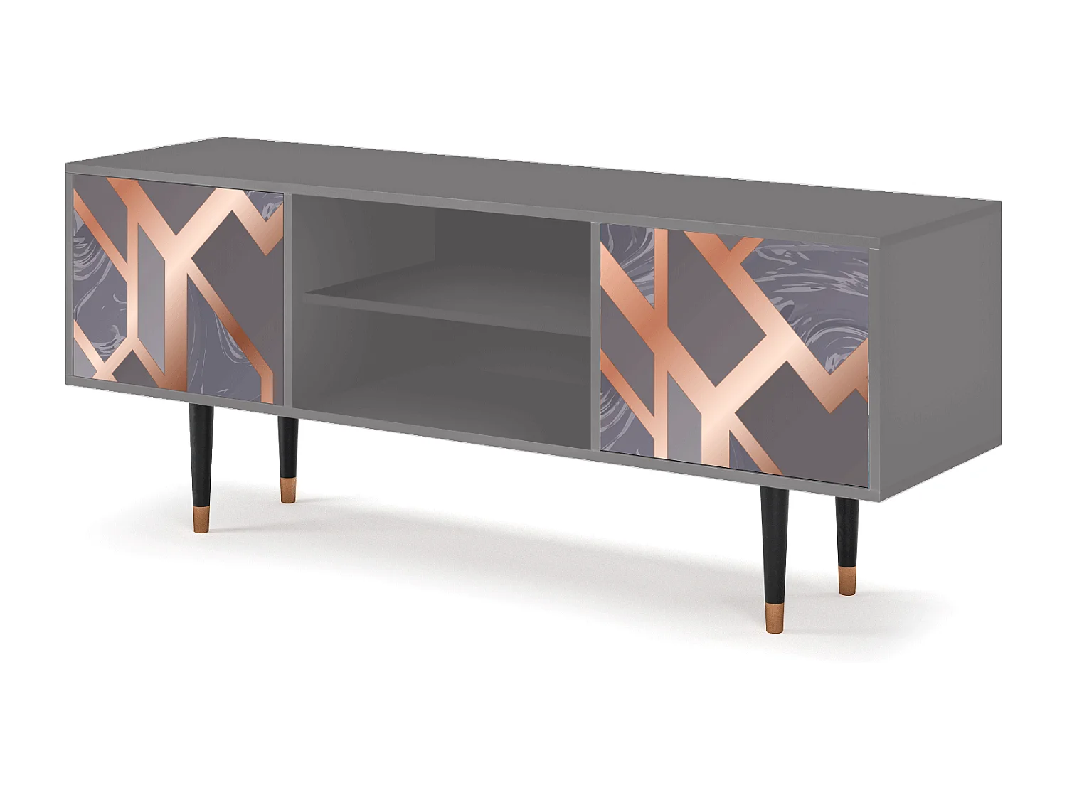 Meuble TV - 170х69х48 cm - T2 - Taupe Anatomy, Gris