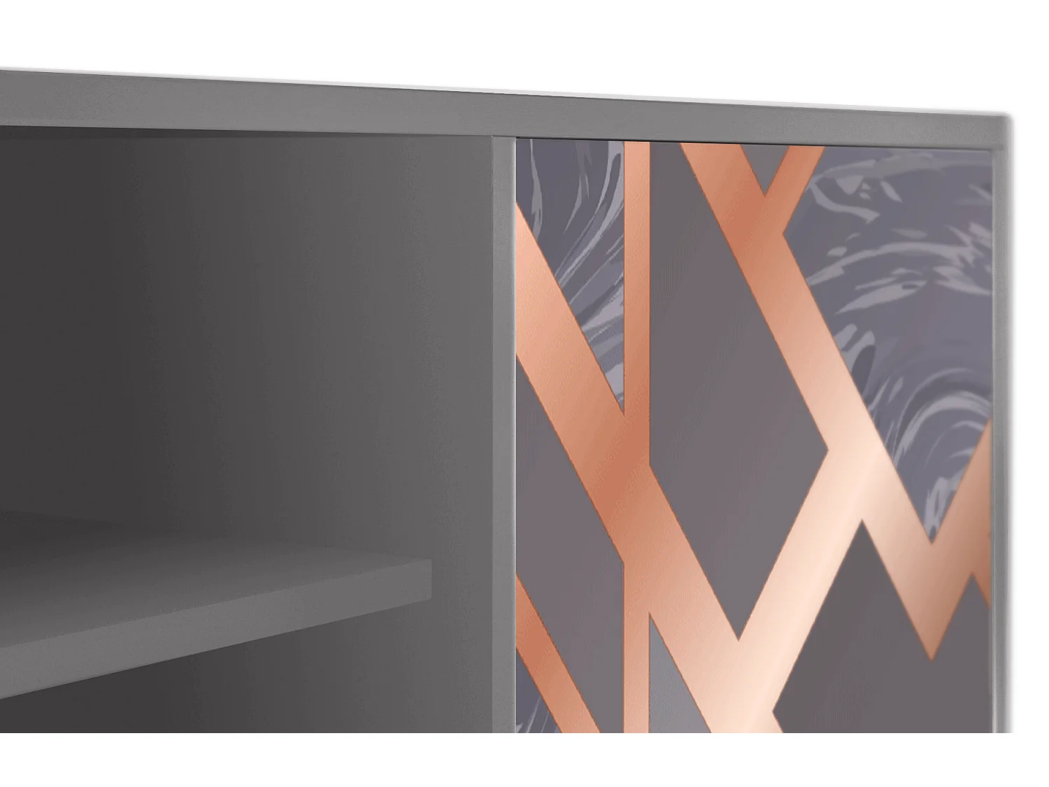 Meuble TV - 170х69х48 cm - T2 - Taupe Anatomy, Gris