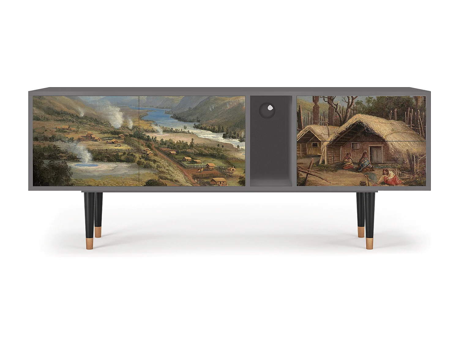 TV-Möbel - 170х69х48 cm - T1 - View Across the Plains , Grau