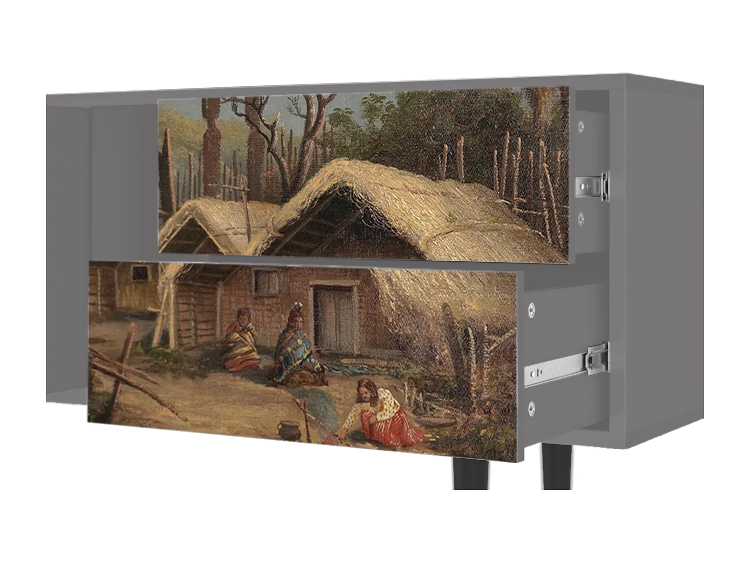 TV-Möbel - 170х69х48 cm - T1 - View Across the Plains , Grau