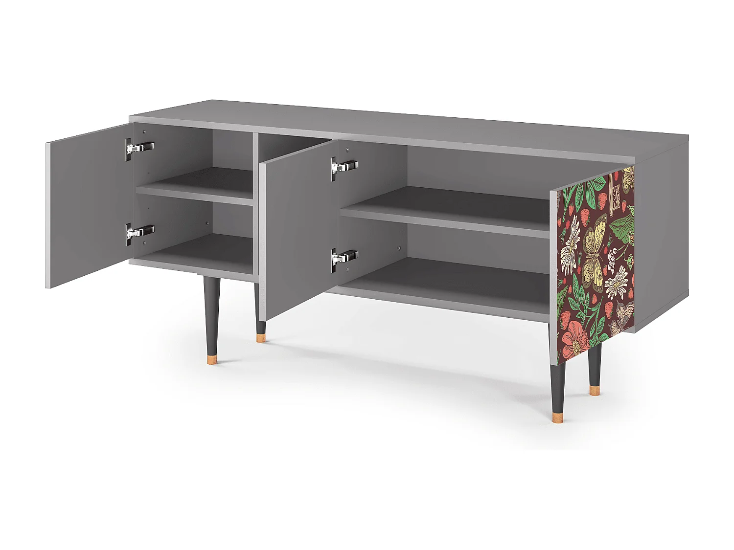 TV-Möbel - 150х69х41 cm - T5 - Alice in Wonderland, Grau