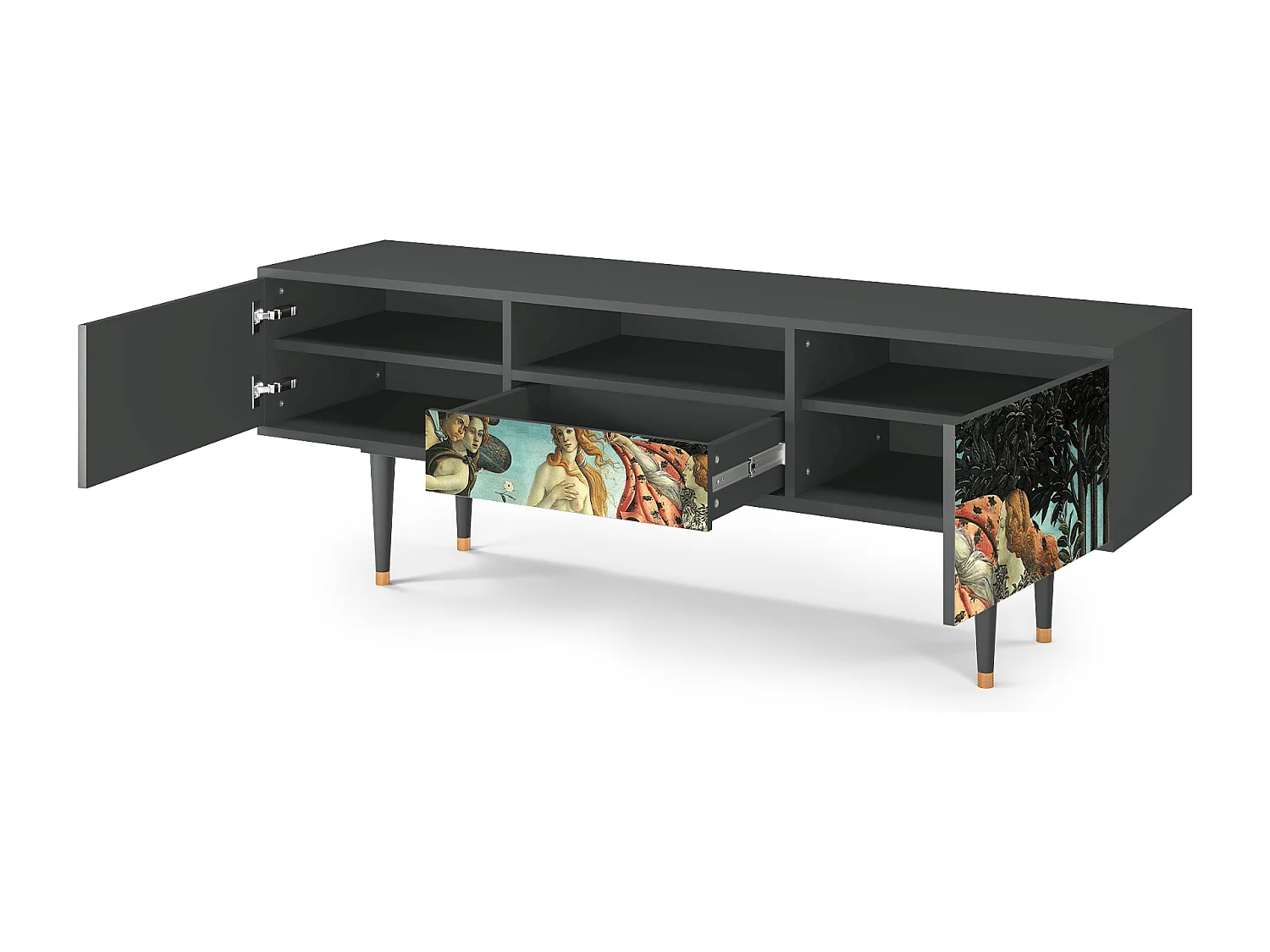 TV-Möbel - 170х59х41 cm - T6 - The Birth of Venus, Anthrazit