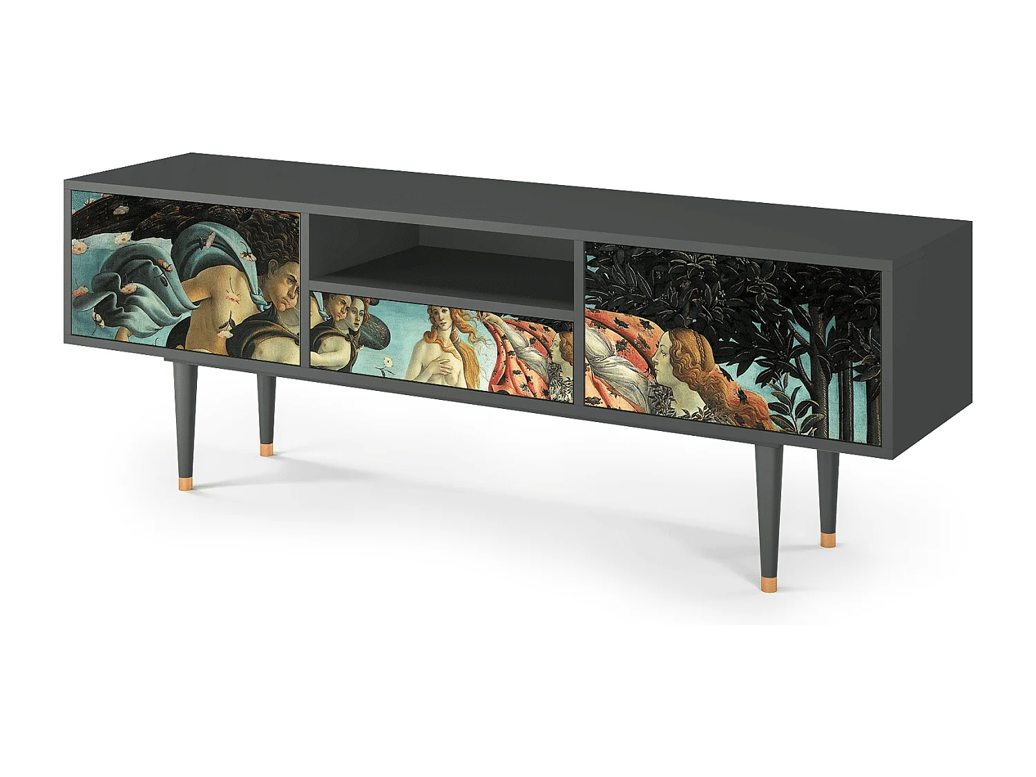 Mueble de TV - 170х59х41 cm - T6 - The Birth of Venus, Antracita