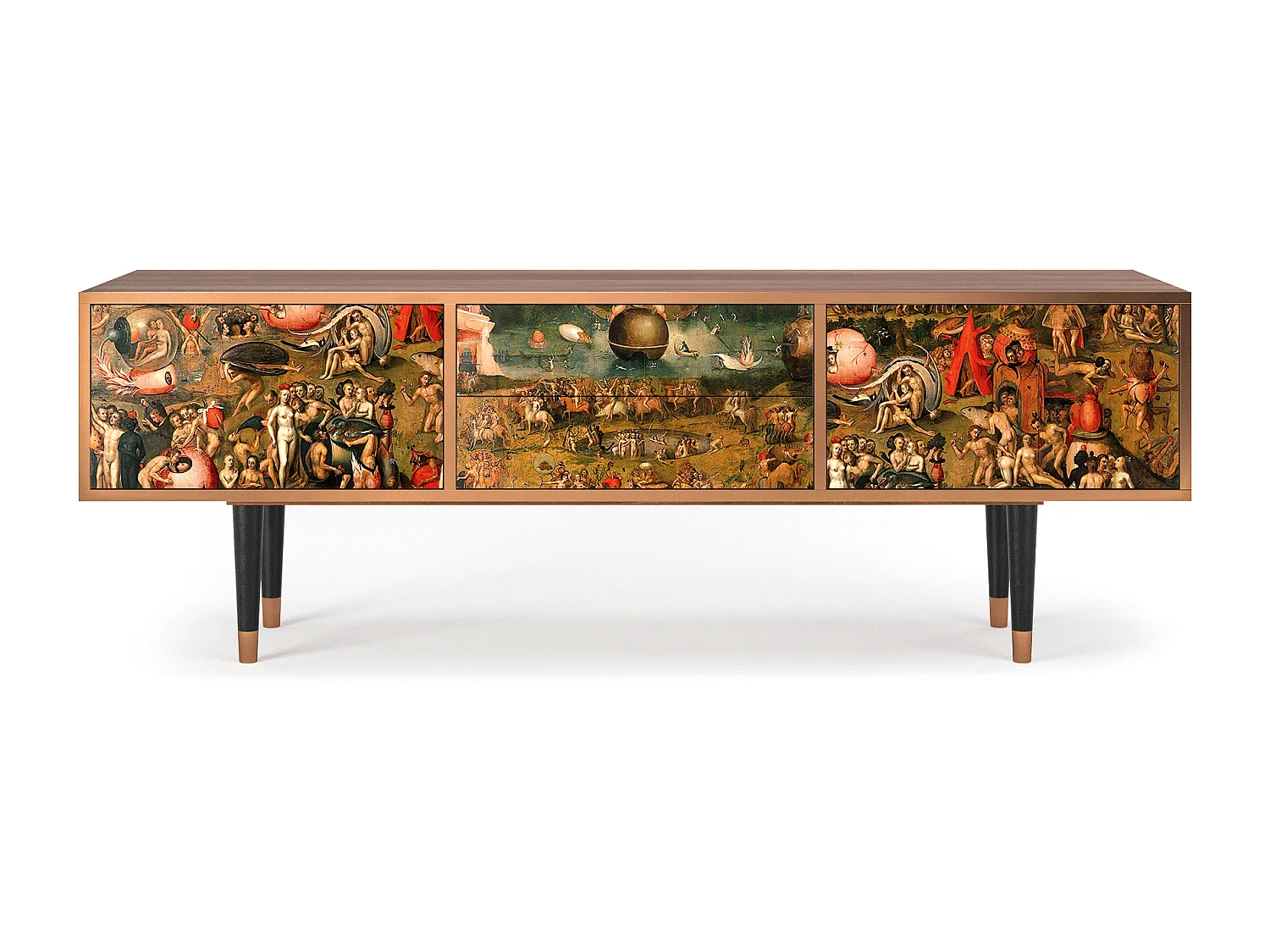 Szafka RTV - 170х59х48 cm - T4 - Garden of Delights , Orzech