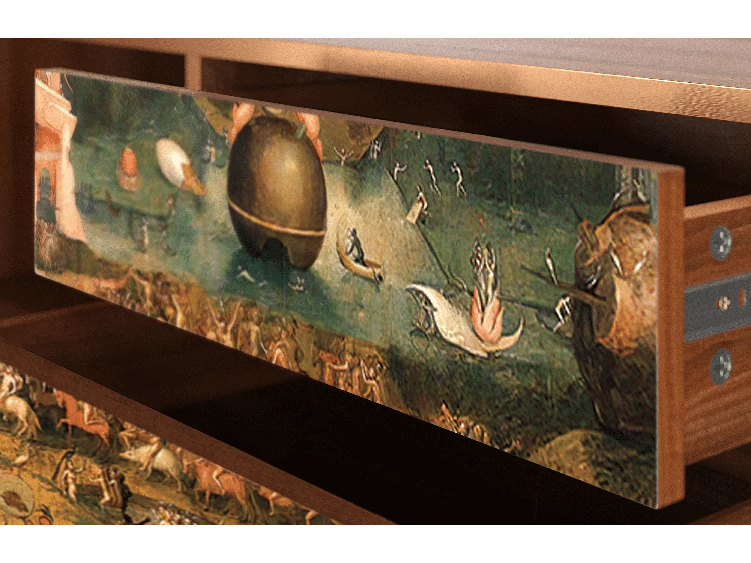 Szafka RTV - 170х59х48 cm - T4 - Garden of Delights , Orzech