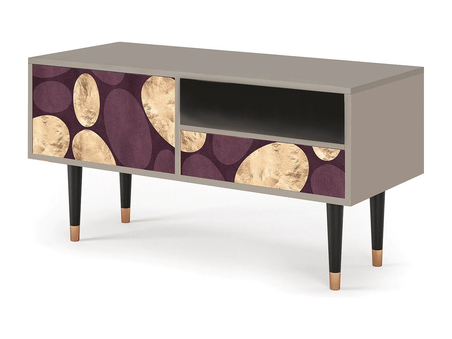 Szafka RTV - 115х59х48 cm - T3 - Fine Wine, Piaskowy