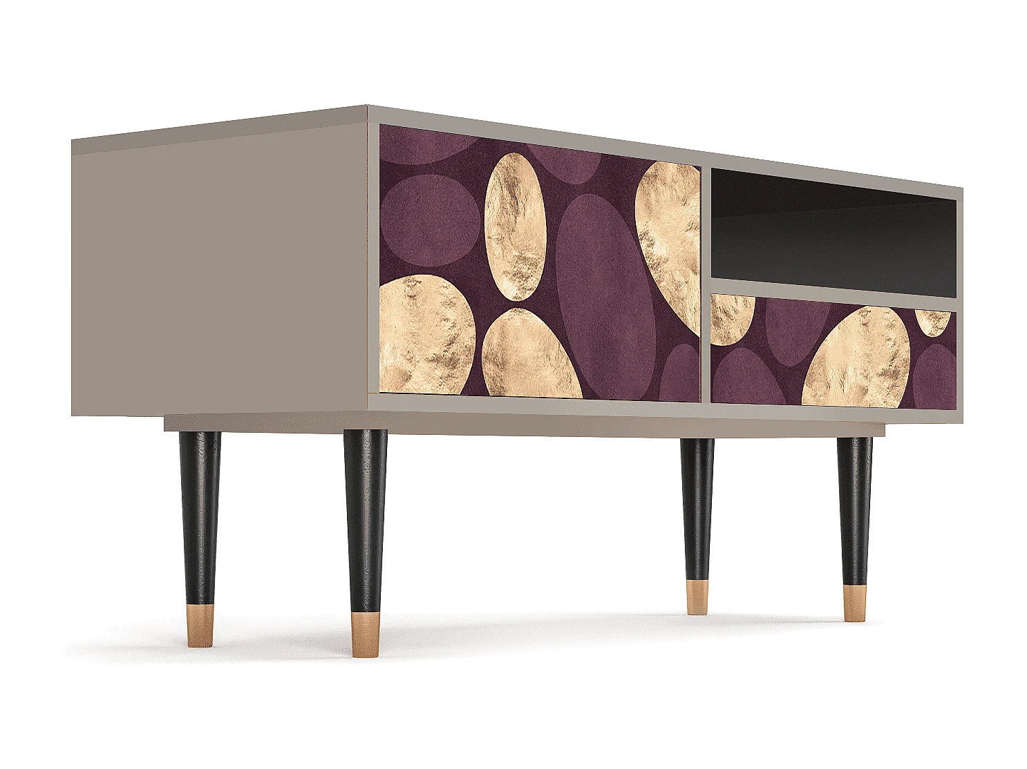 Szafka RTV - 115х59х48 cm - T3 - Fine Wine, Piaskowy