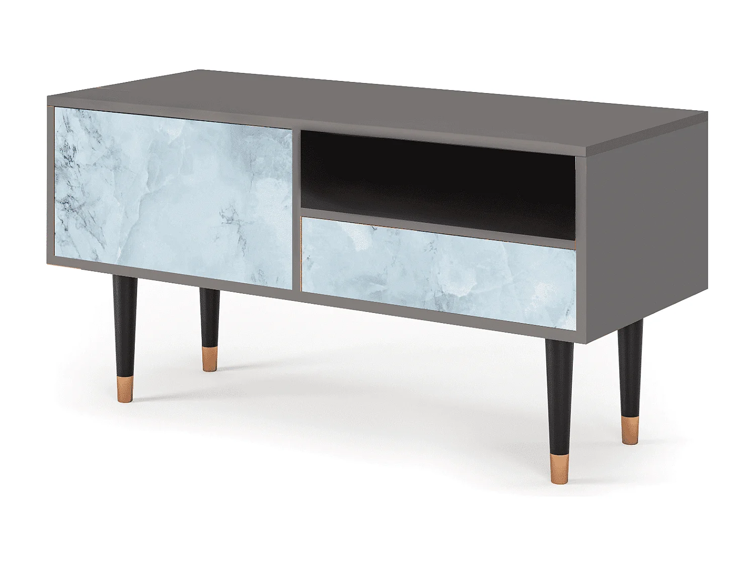 TV-meubel - 115х59х48 cm - T3 - Glacial Colour, Grijs