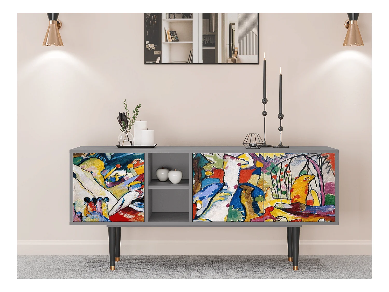 TV-Möbel - 150х69х41 cm - T5 - Improvisation 26  , Grau