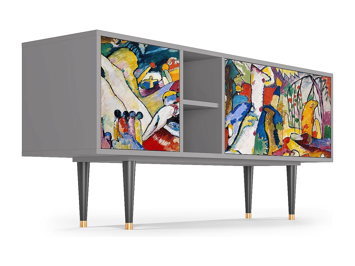 Meuble TV - 150х69х41 cm - T5 - Improvisation 26  , Gris