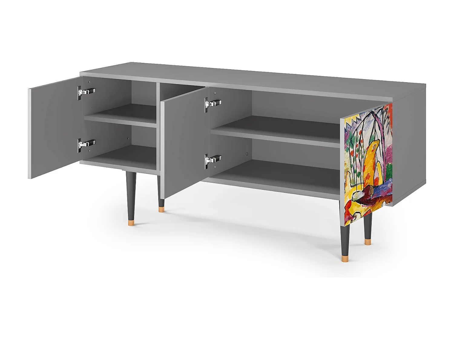 Meuble TV - 150х69х41 cm - T5 - Improvisation 26  , Gris