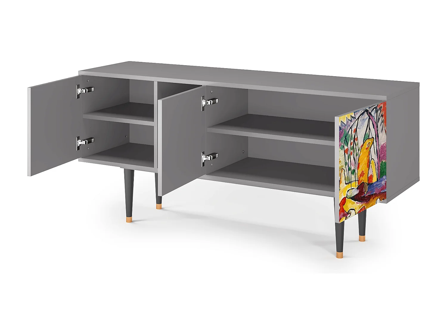 Mueble de TV - 150х69х41 cm - T5 - Improvisation 26  , Gris