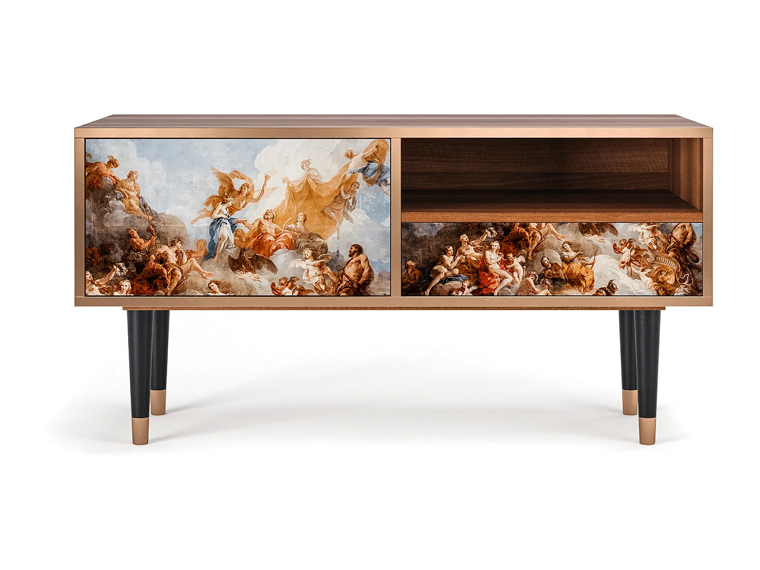 Szafka RTV - 115х59х48 cm - T3 - Versailles, Orzech