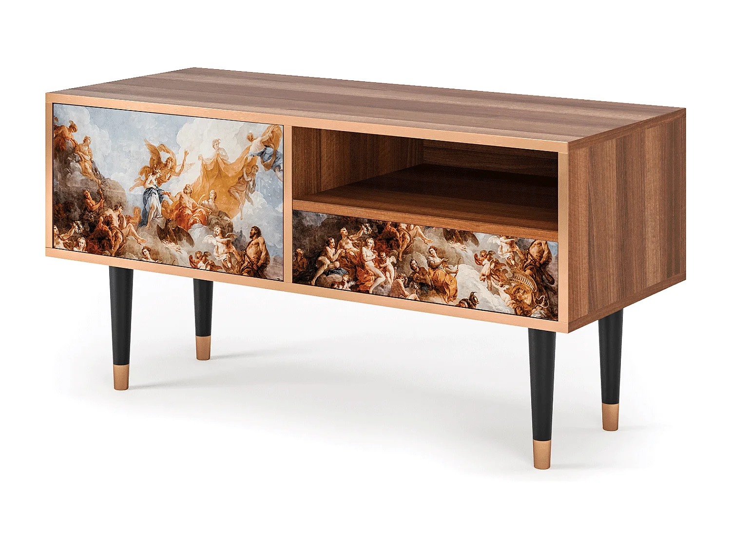 Szafka RTV - 115х59х48 cm - T3 - Versailles, Orzech