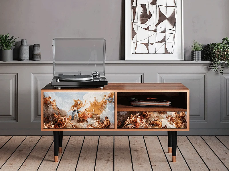 Szafka RTV - 115х59х48 cm - T3 - Versailles, Orzech