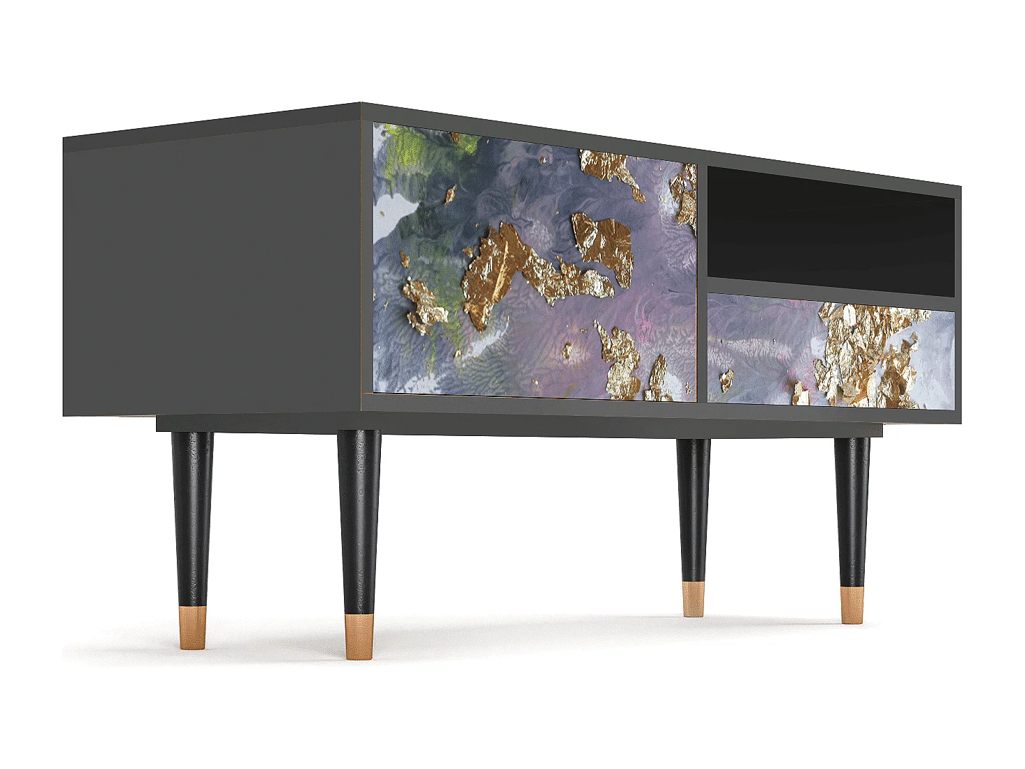 TV-Möbel - 115х59х48 cm - T3 - Planet Earth, Anthrazit