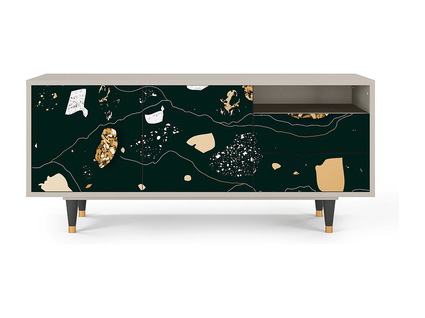 TV-Möbel - 125х56х41 cm - T7 - Space Rocks, Sand