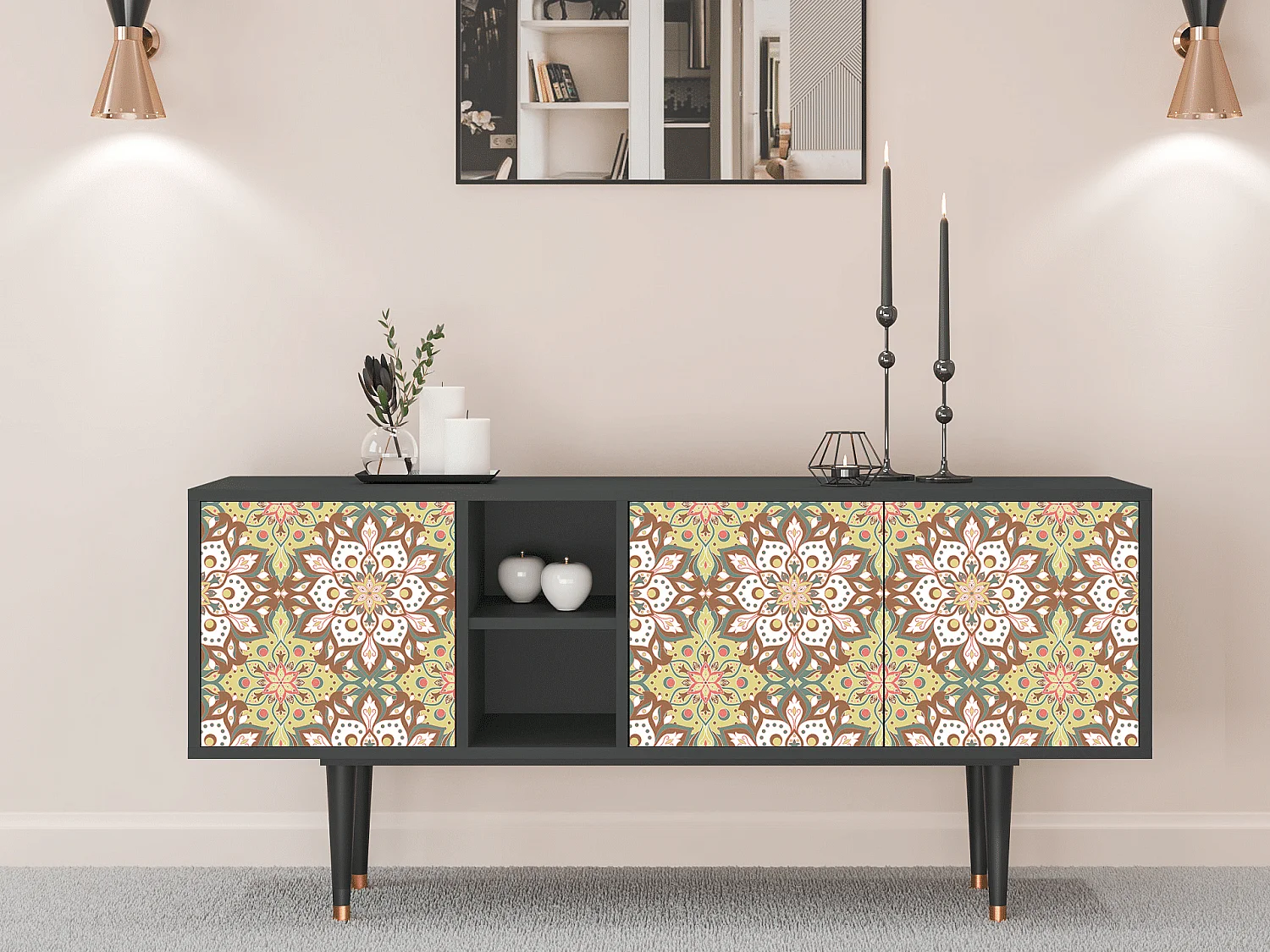 TV-meubel - 150х69х41 cm - T5 - Chinese Tea, Antraciet