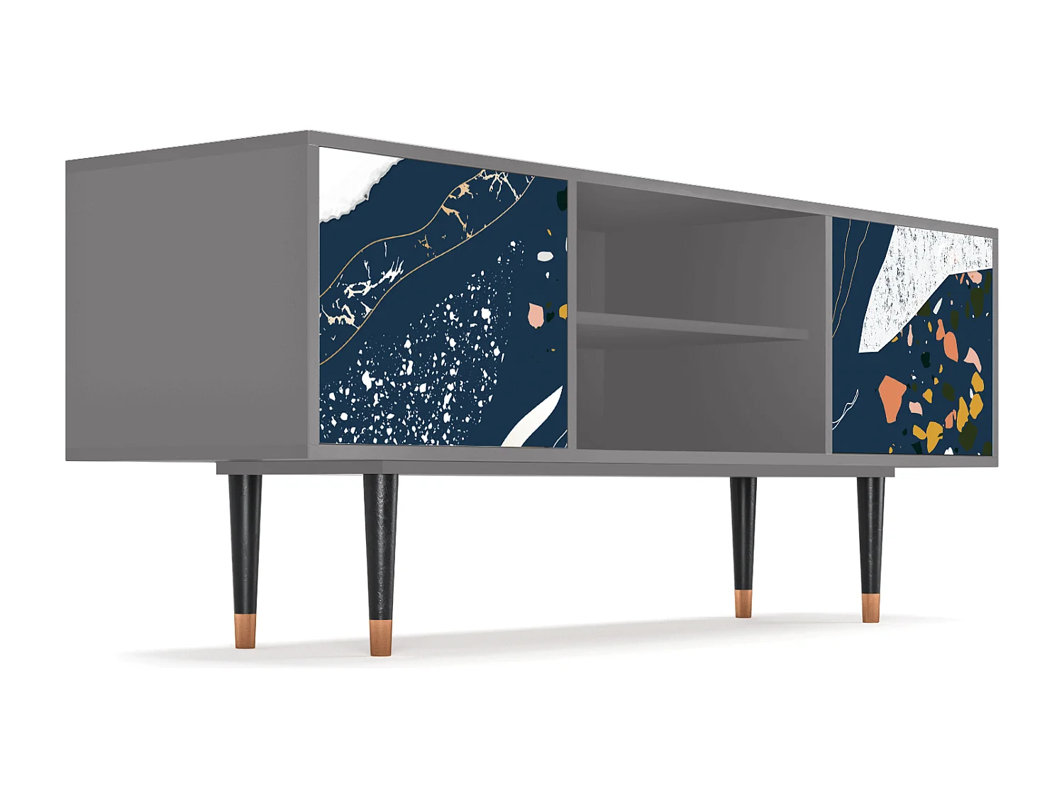 Meuble TV - 170х69х48 cm - T2 - Nude Iceberg, Gris