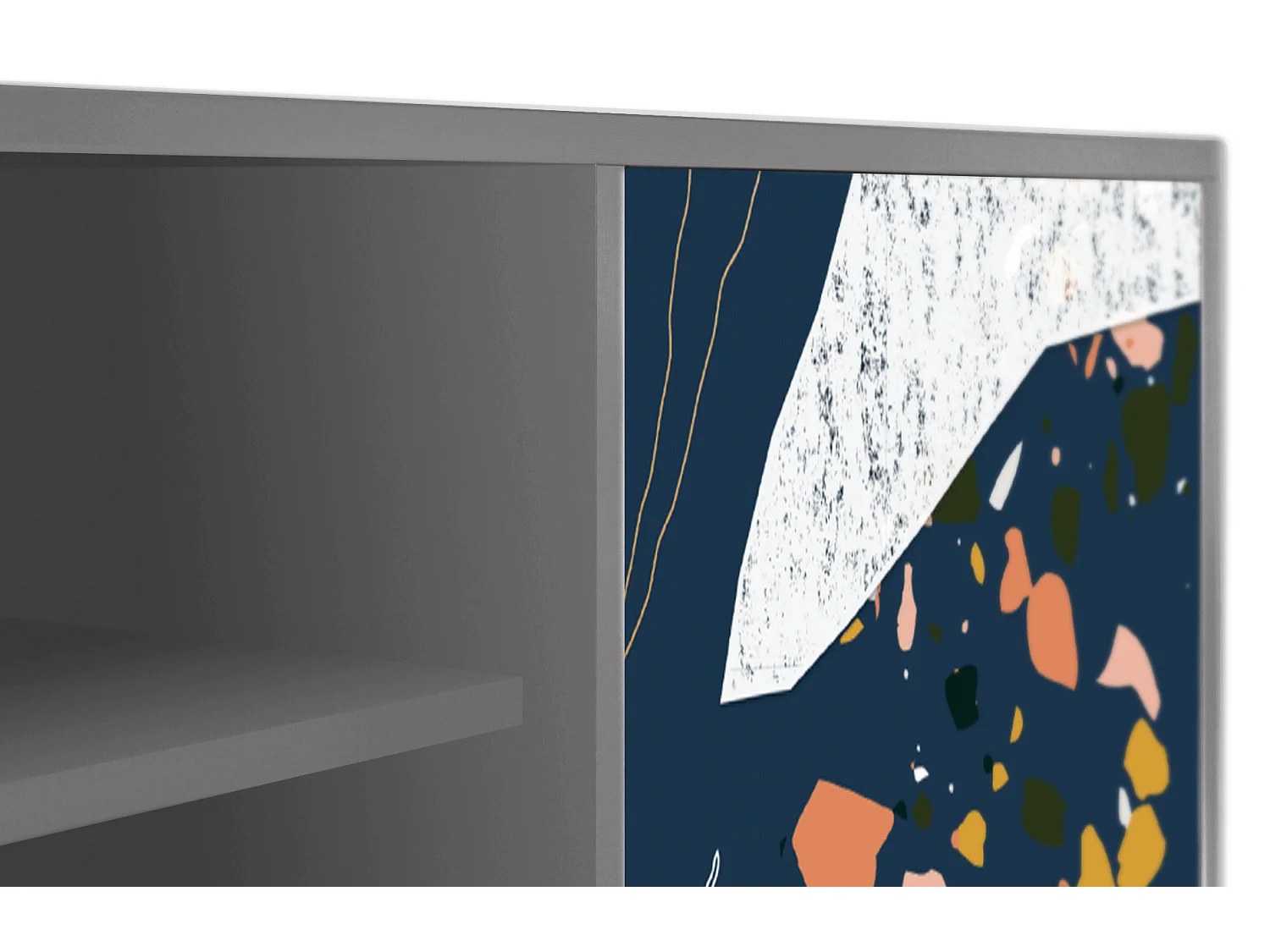 Meuble TV - 170х69х48 cm - T2 - Nude Iceberg, Gris