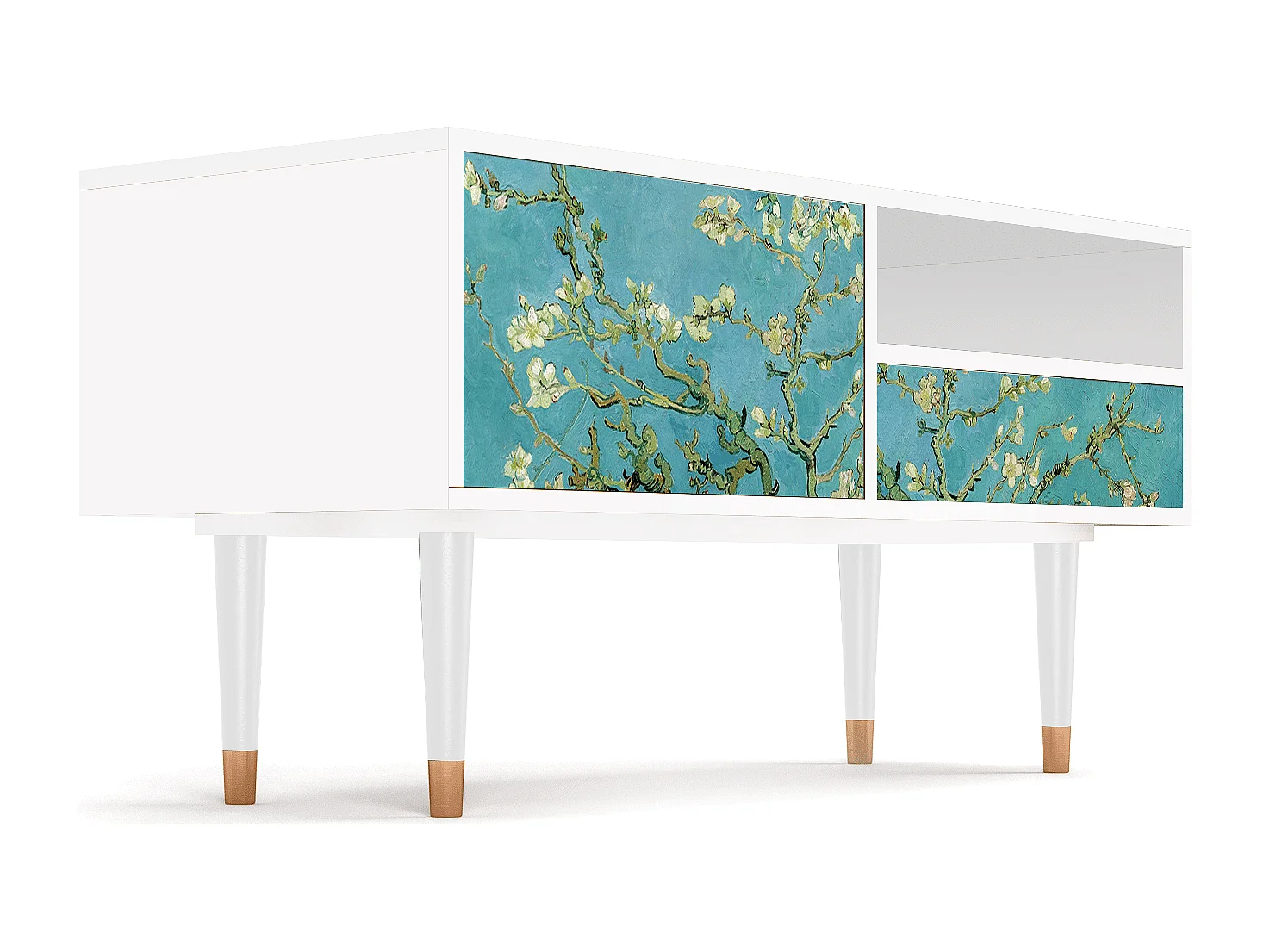 TV-meubel - 115х59х48 cm - T3 - Almond Blossom, Wit