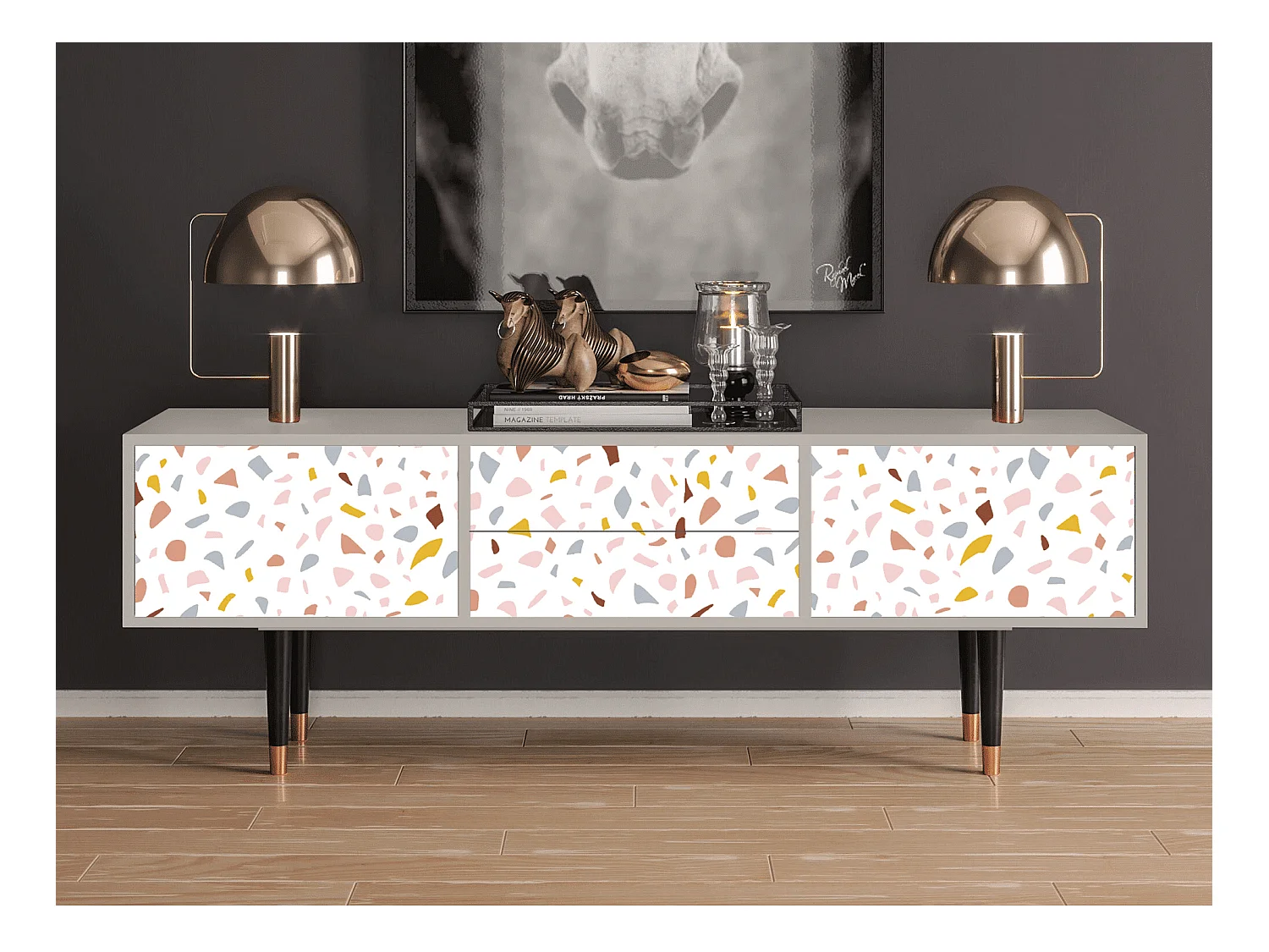 Meuble TV - 170х59х48 cm - T4 - Marmelade Cheese, Sable