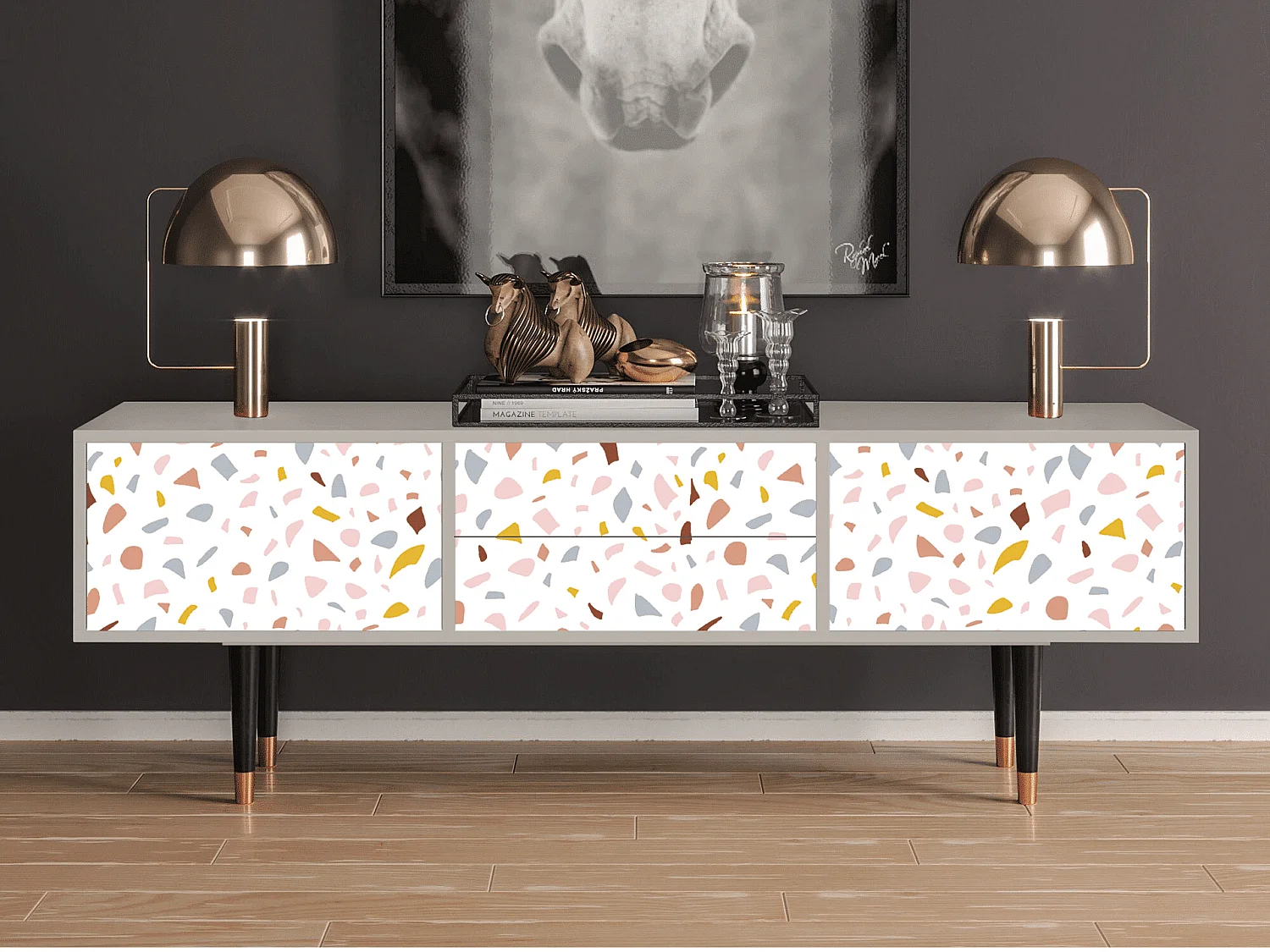 TV-meubel - 170х59х48 cm - T4 - Marmelade Cheese, Zand