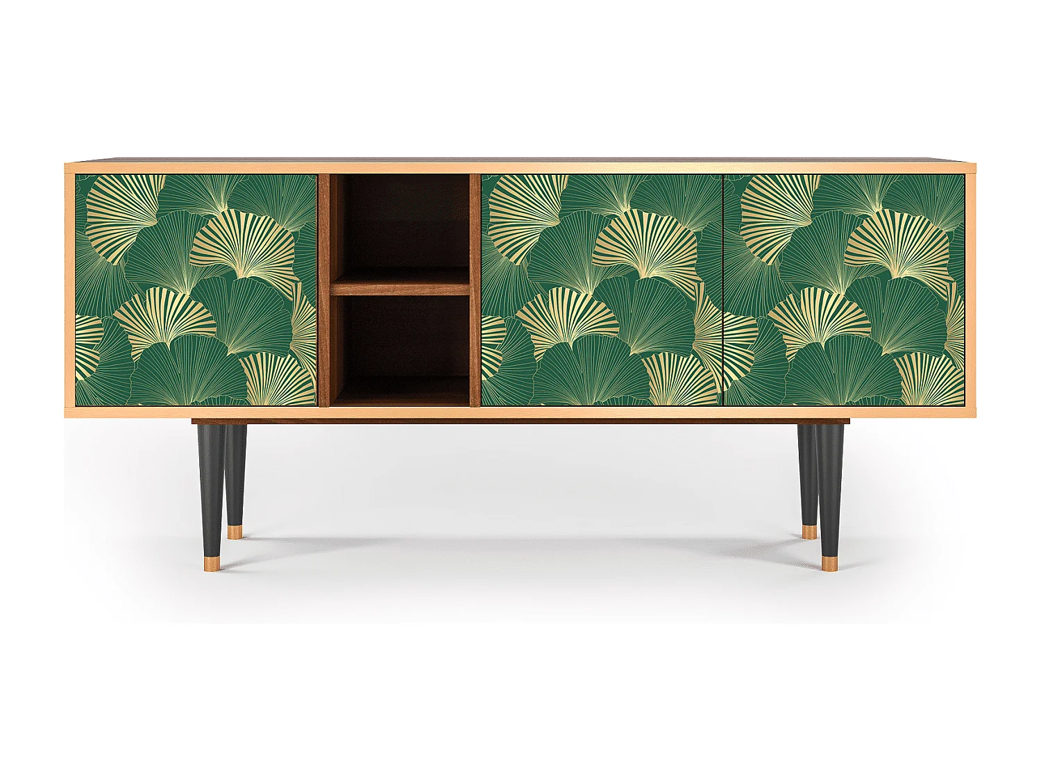 Szafka RTV - 150х69х41 cm - T5 - Gold Ginkgo, Orzech